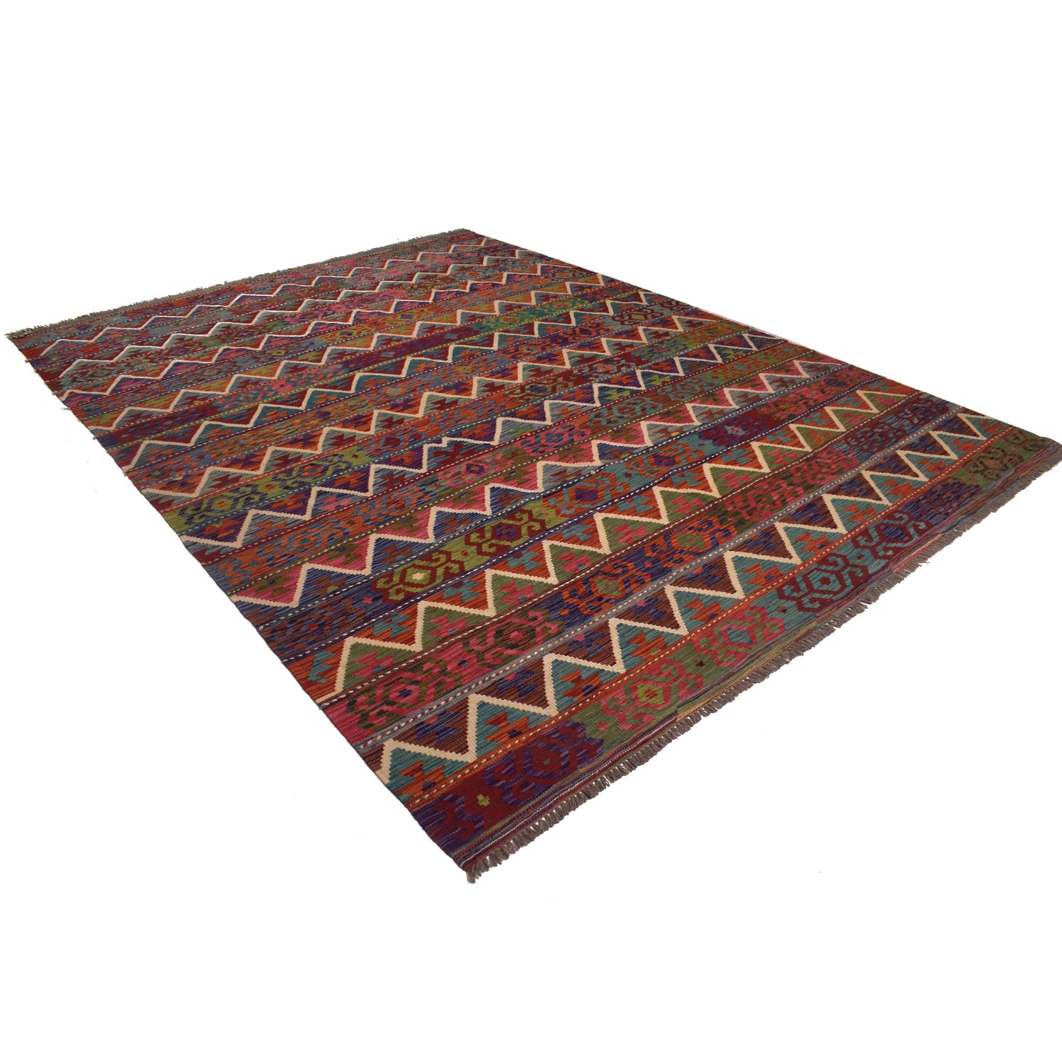 Handmade Vegetable Kelim 8' 4 x 11' 7 (ft) - No. W34827