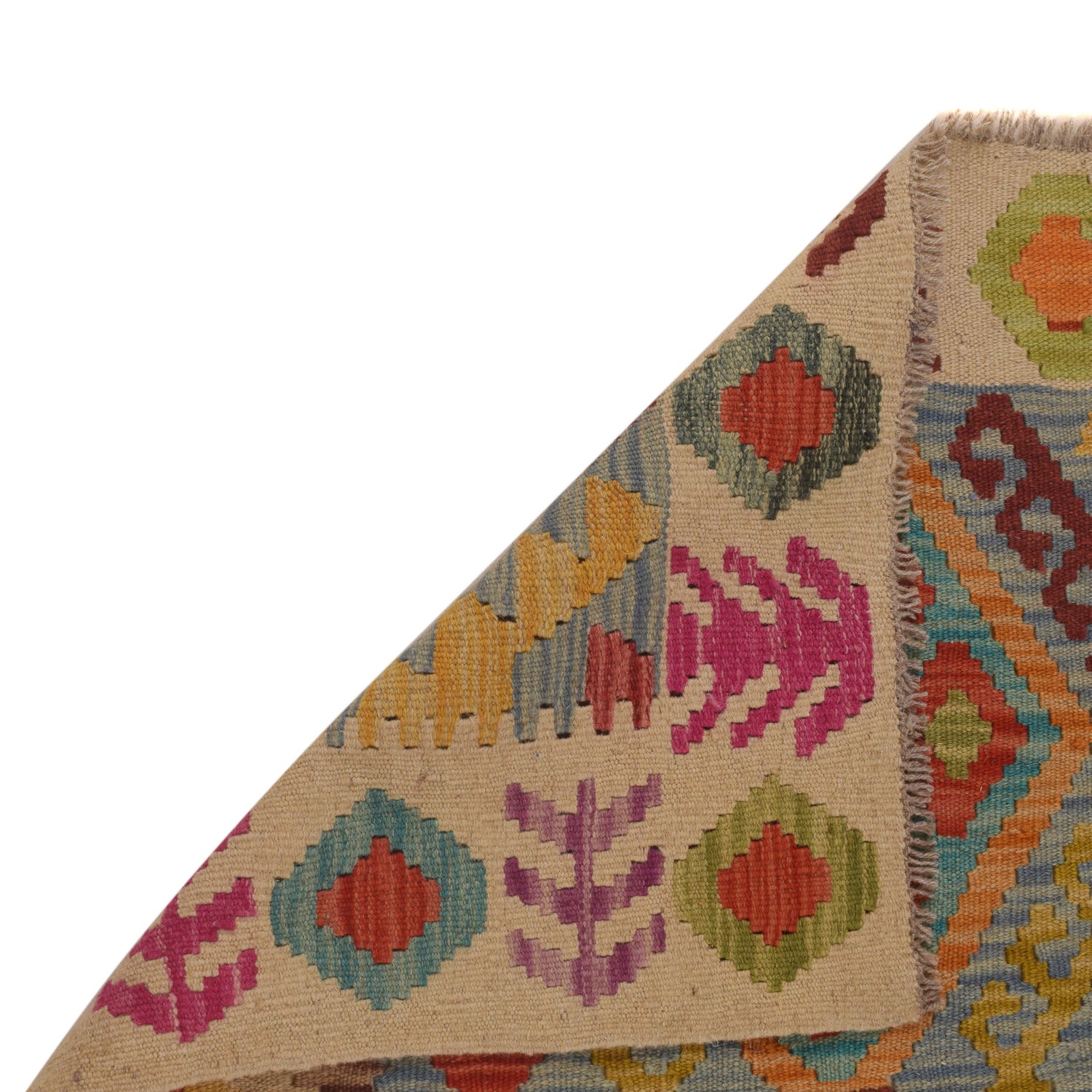 Handmade Vegetable Kelim 2' 9" x 4' 2" (ft) - No. W34829