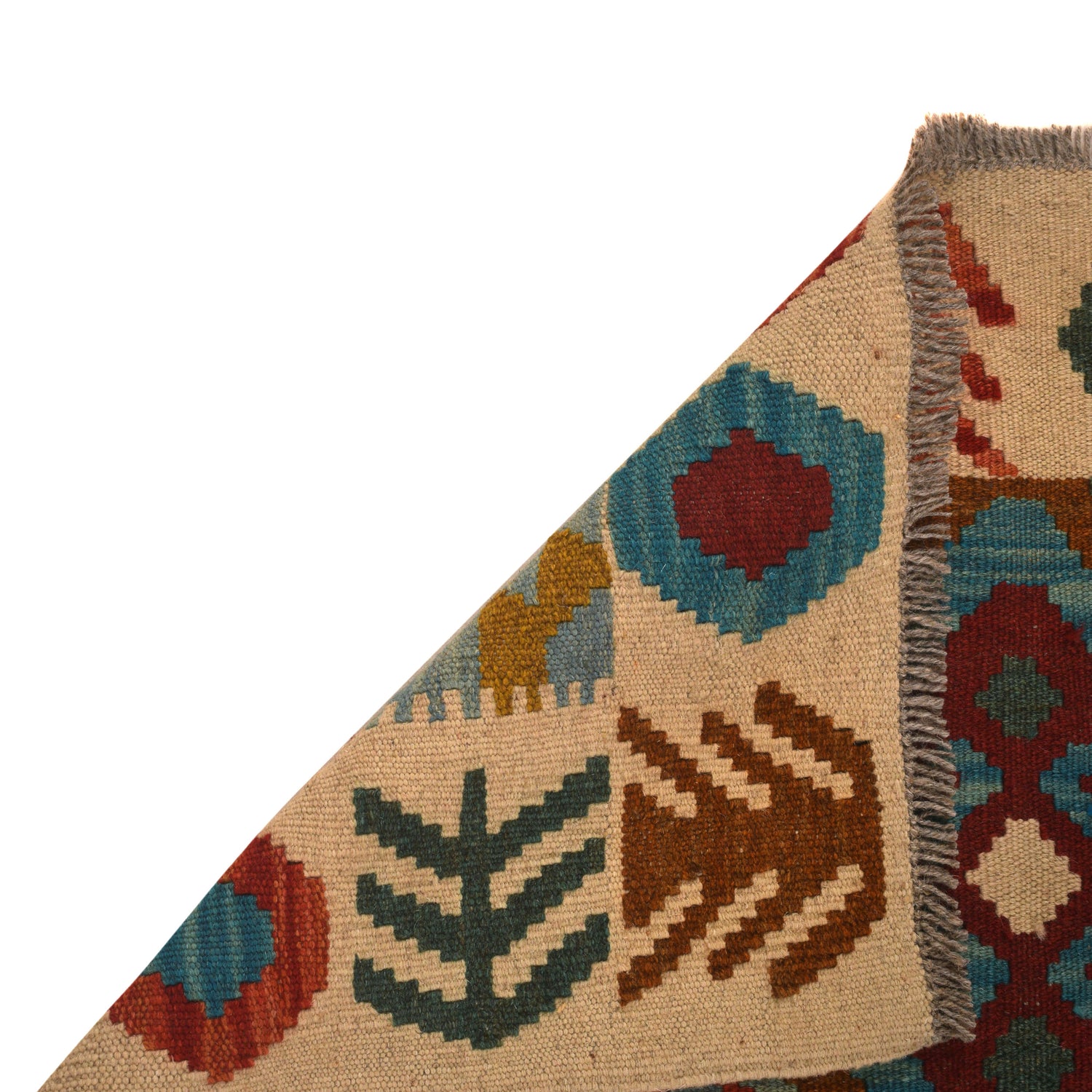 Handmade Vegetable Kelim 2' 9" x 3' 10" (ft) - No. W34831