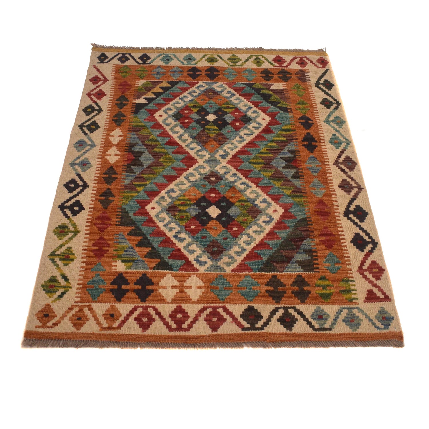 Handmade Vegetable Kilim 2' 10" x 4' 0" (ft) - No. W34832
