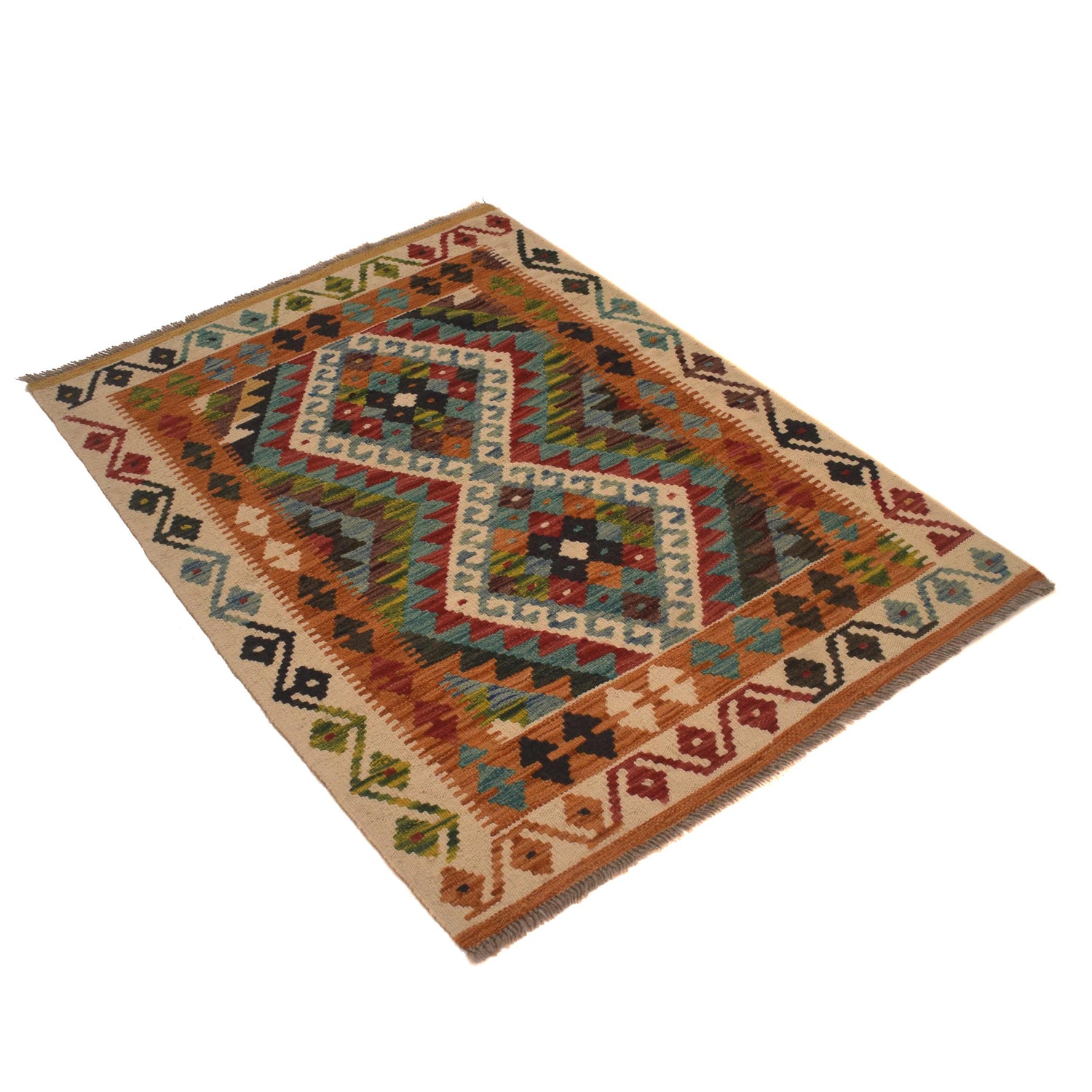 Handmade Vegetable Kilim 2' 10" x 4' 0" (ft) - No. W34832