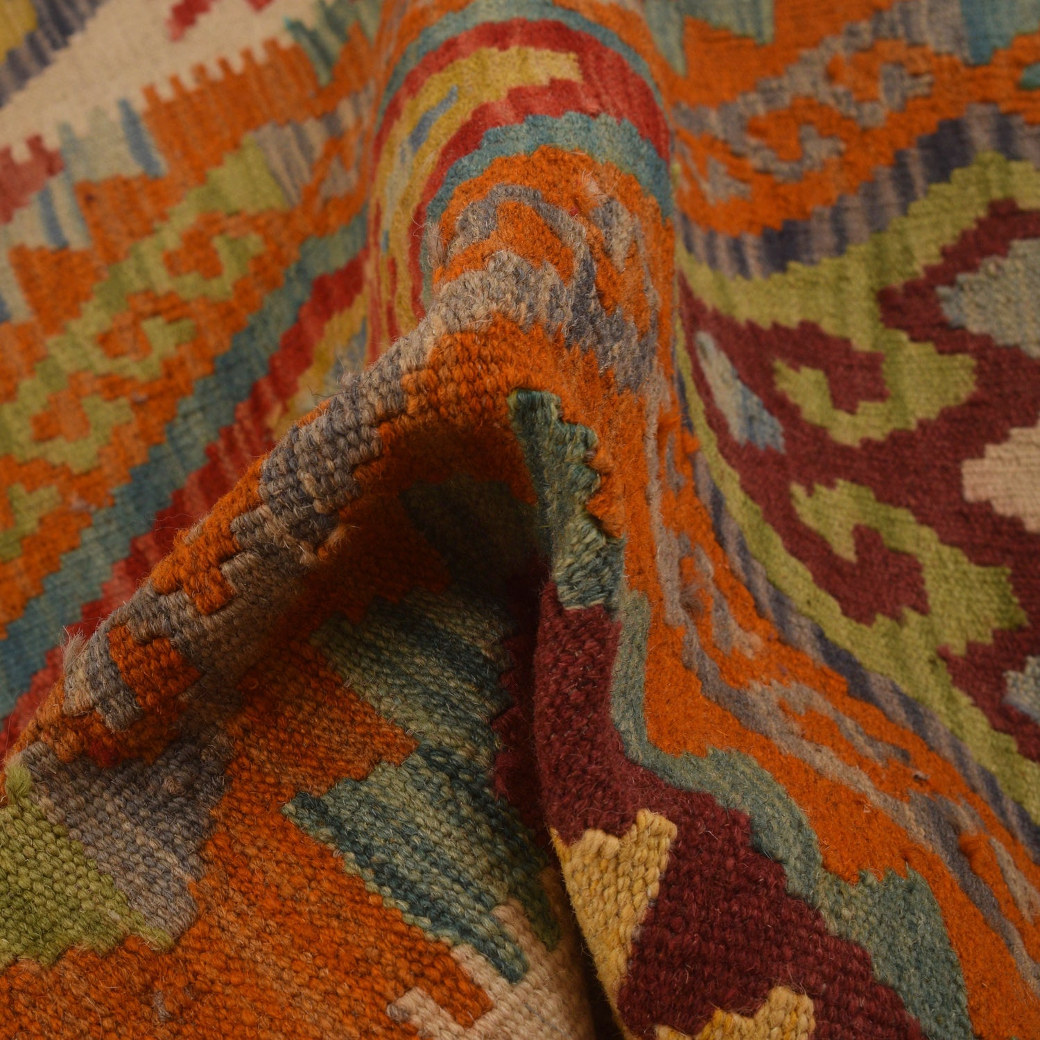 Handmade Vegetable Kilim 2' 8" x 3' 11" (ft) - No. W34840