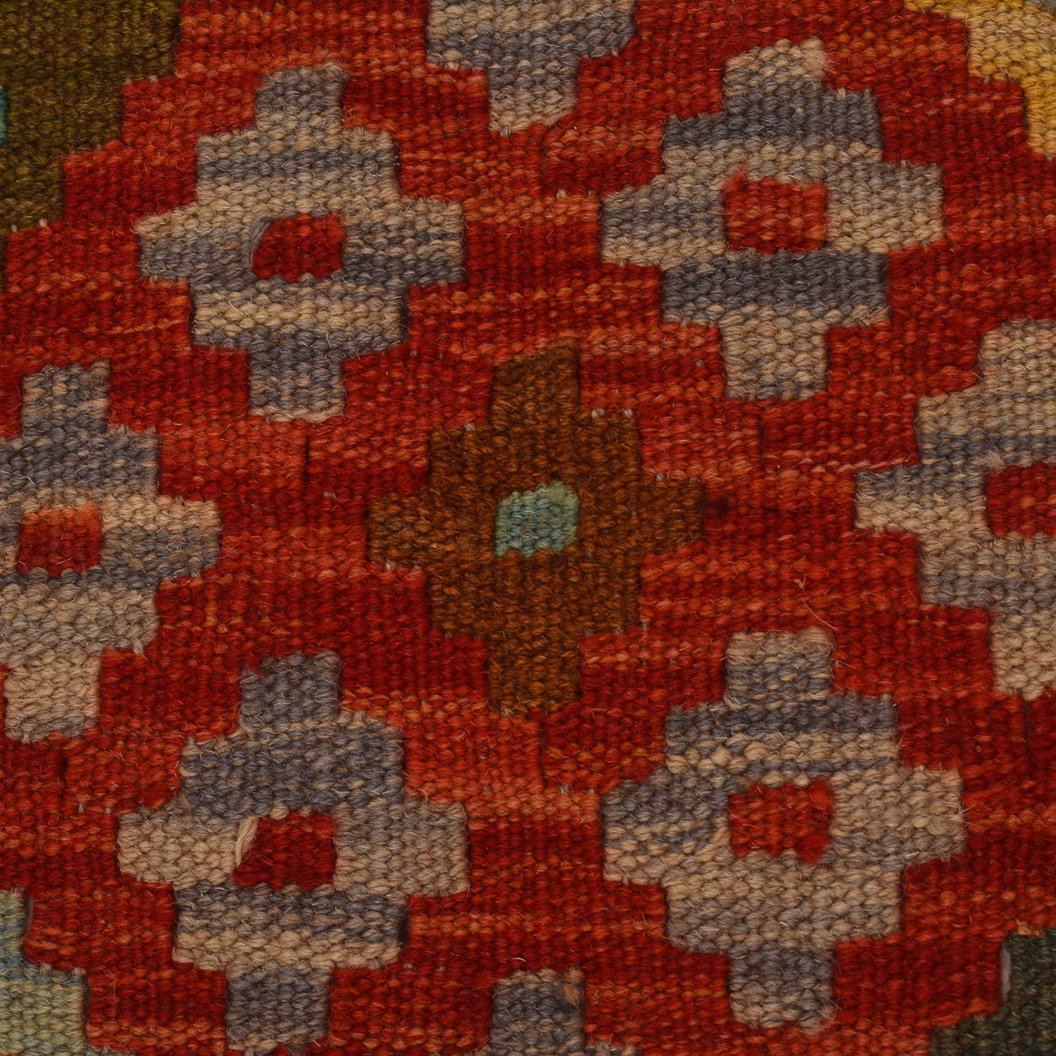 Handmade Vegetable Keilim 5' 1" x 6' 5" (ft) - No. W34841