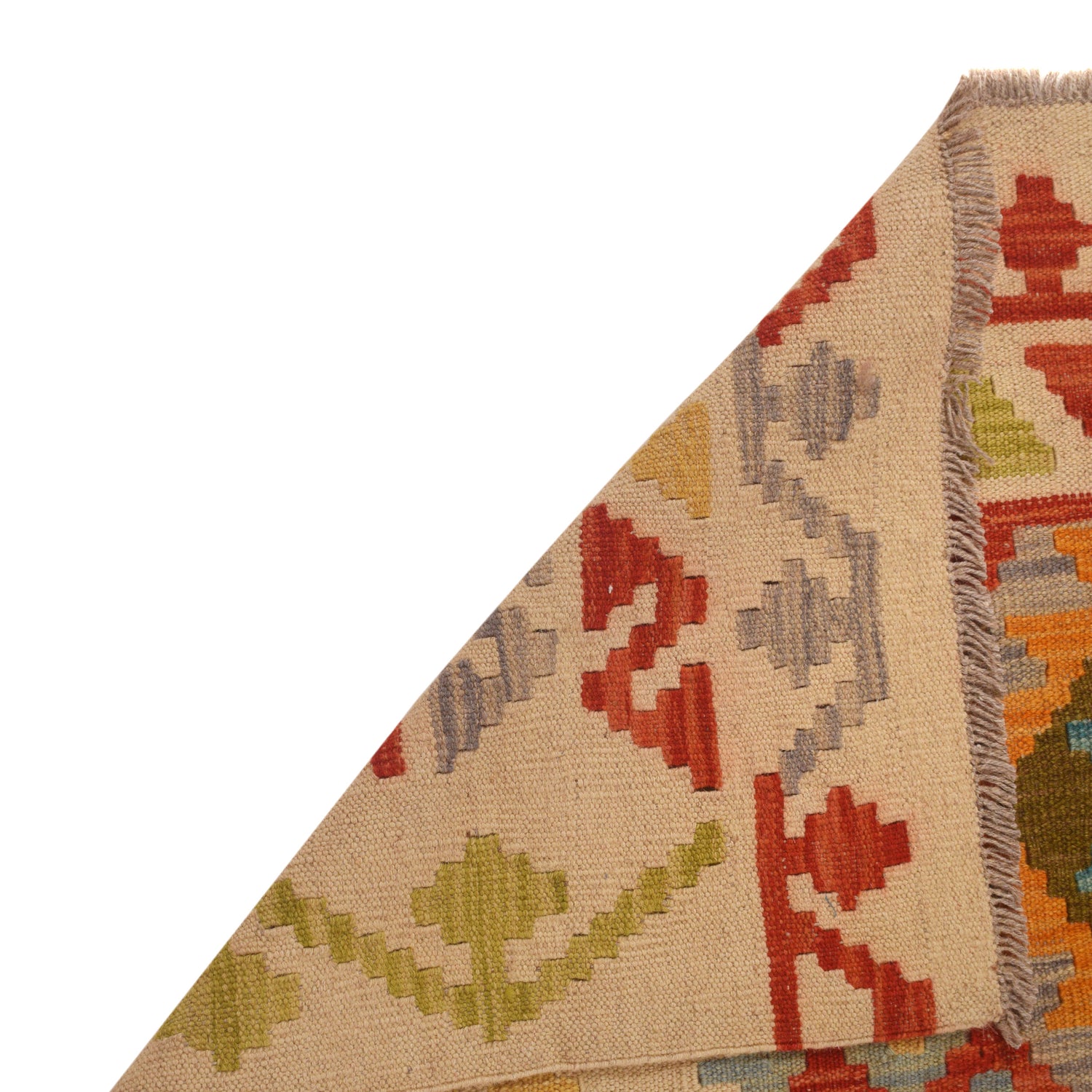 Handmade Vegetable Keilim 5' 1" x 6' 5" (ft) - No. W34841