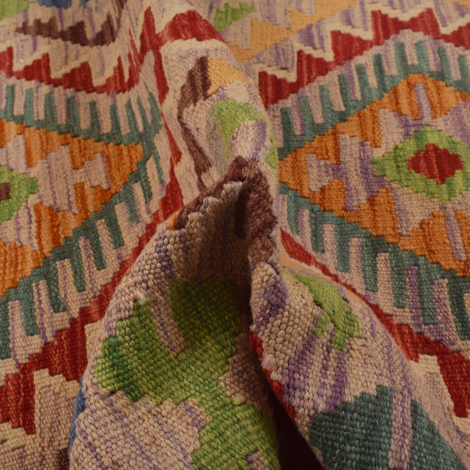 Handmade Vegetable Kilim 3' 3 x 4' 9 (ft) - No. w34843