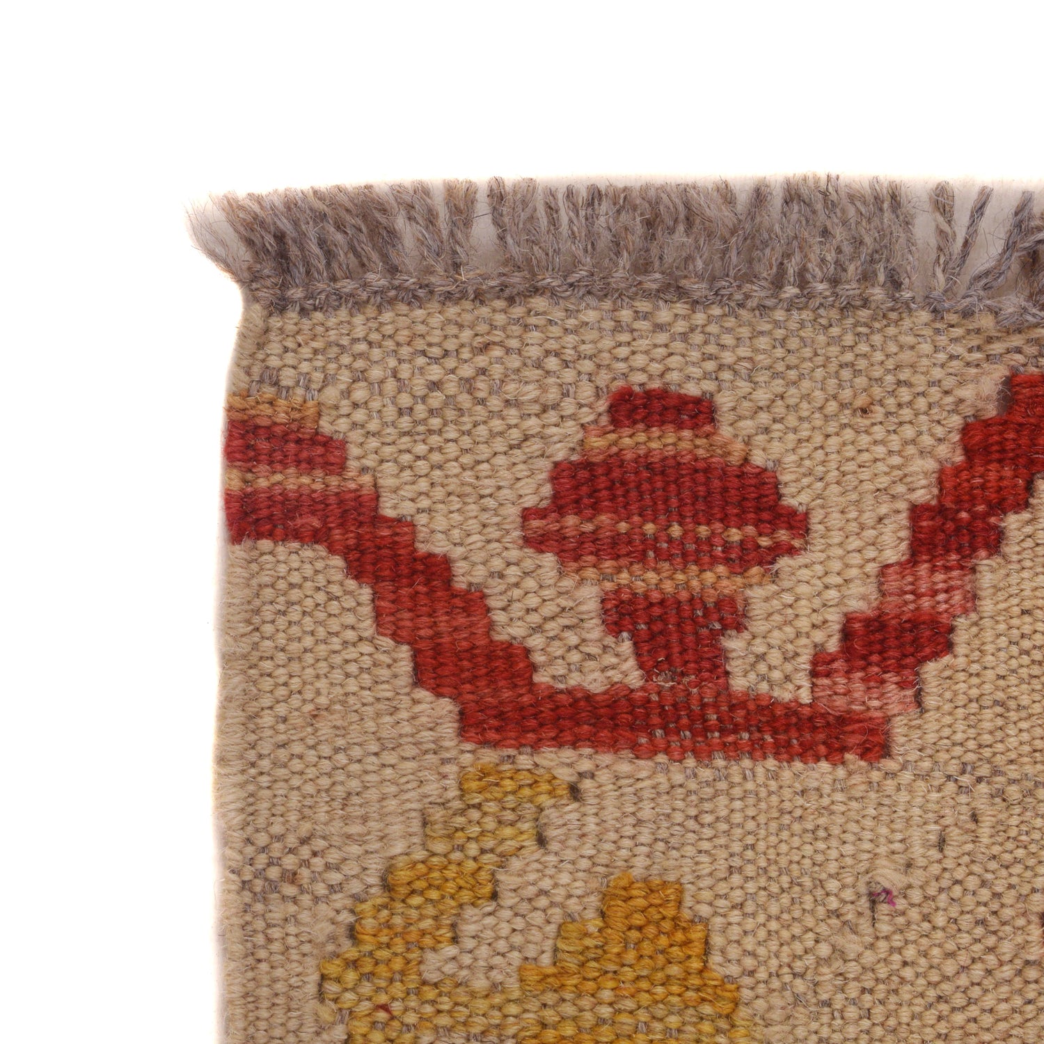 Handmade Vegetable Kelim 3' 3" x 4' 5" (ft) - No. W34844