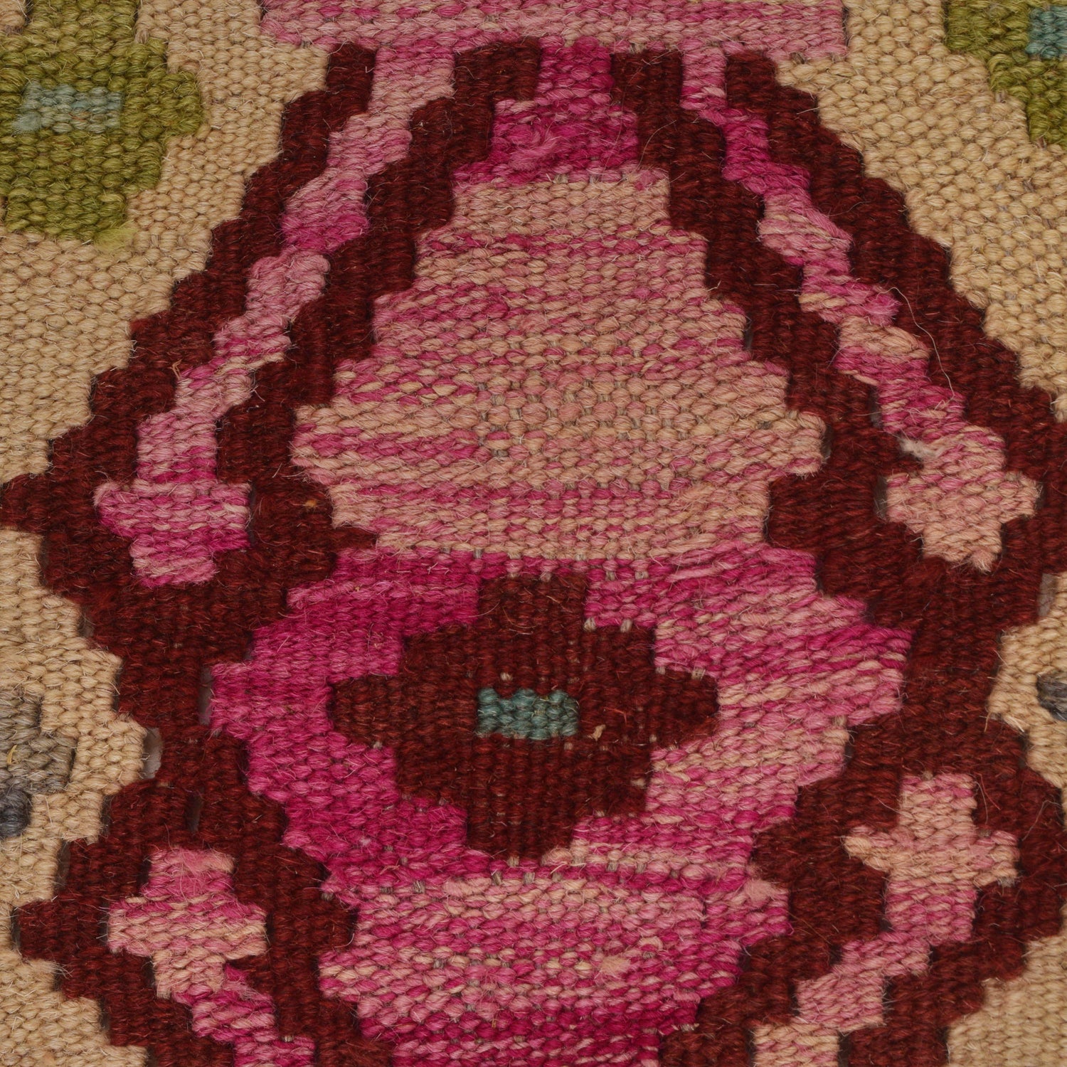 Handmade Vegetable Kelim 3' 3" x 4' 5" (ft) - No. W34844