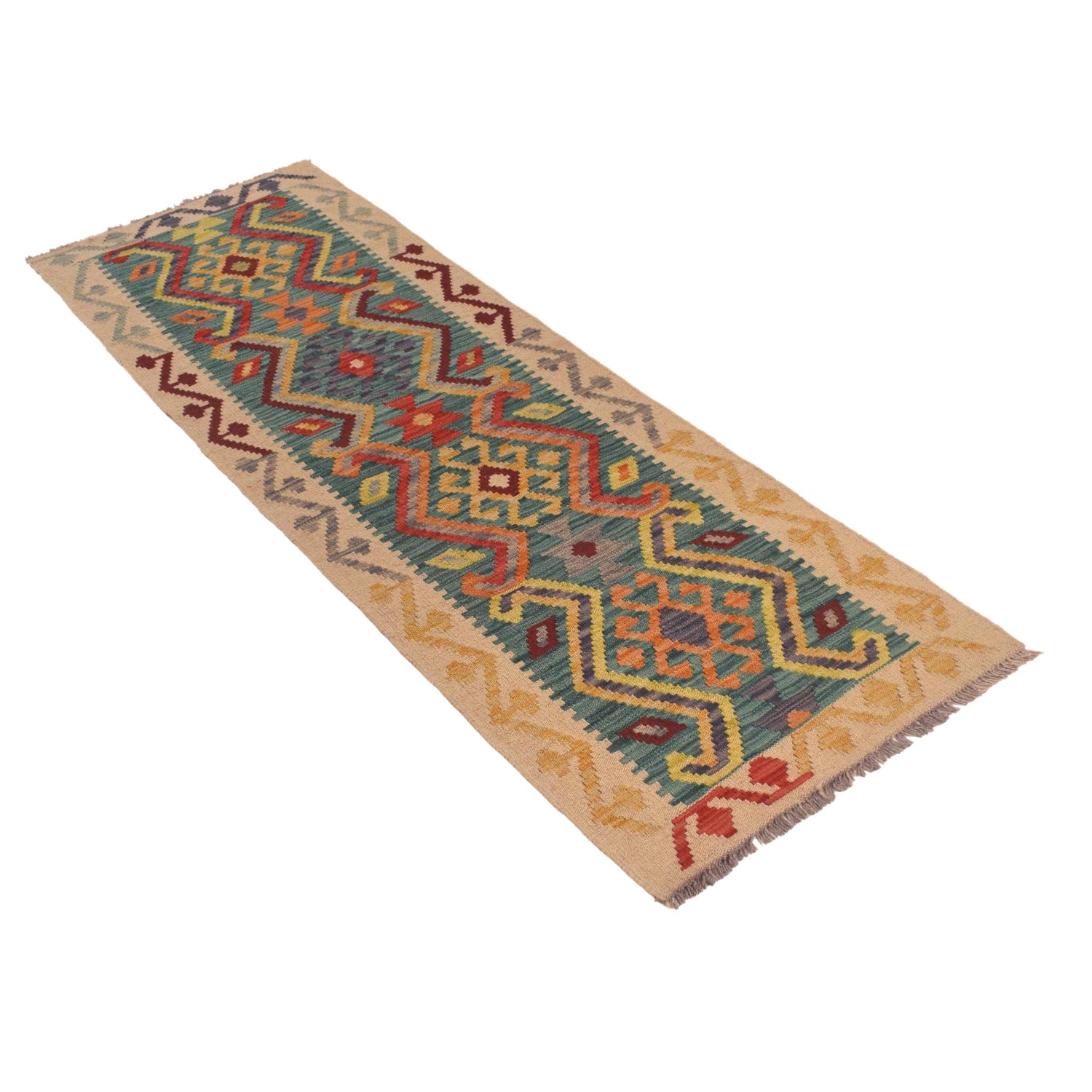 Vegetable Kilim Runner 2' 0" x 6' 3" (ft)- No. W34845