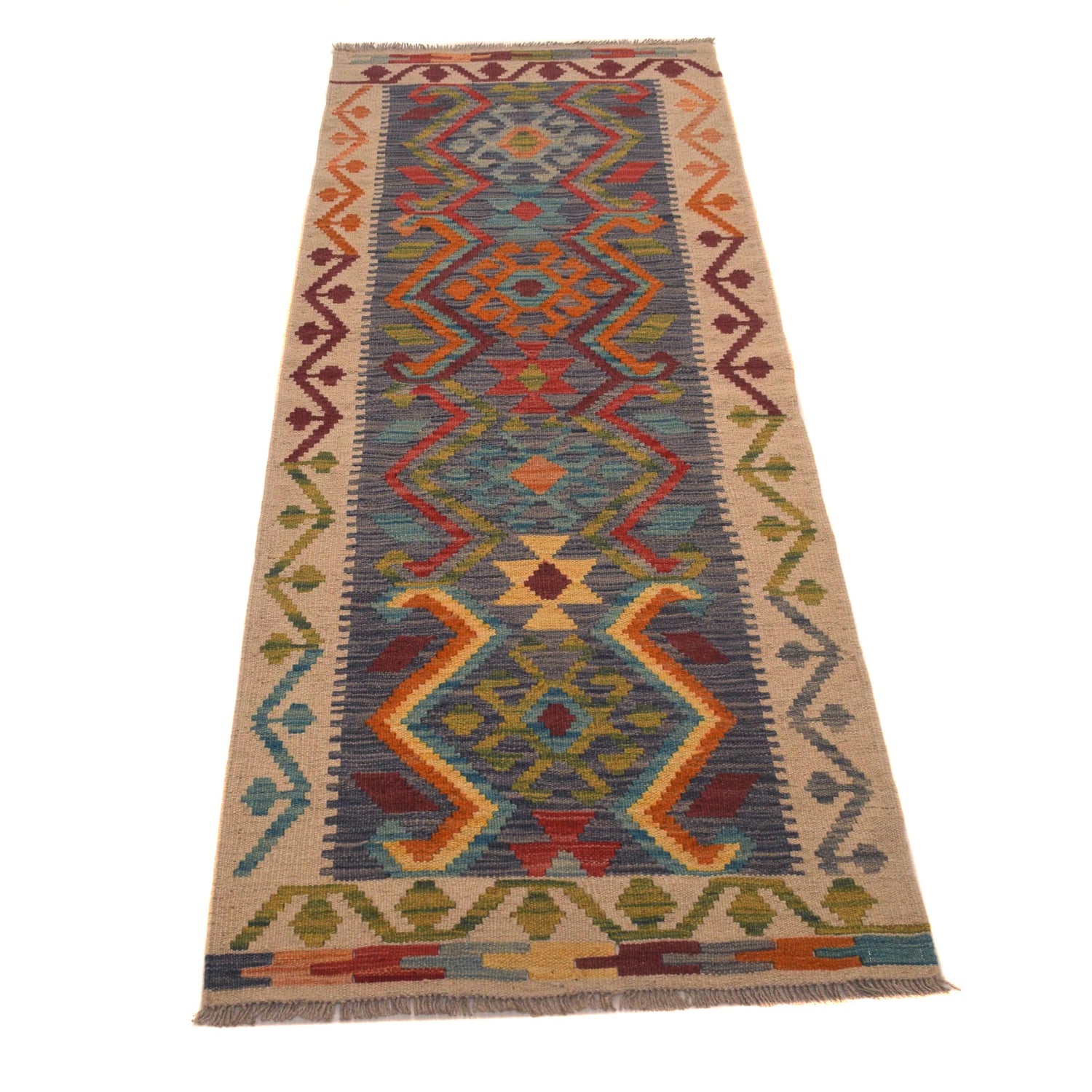 Vegetable Kilim Runner 2' 1" x 6' 5" (ft)- No. W34846