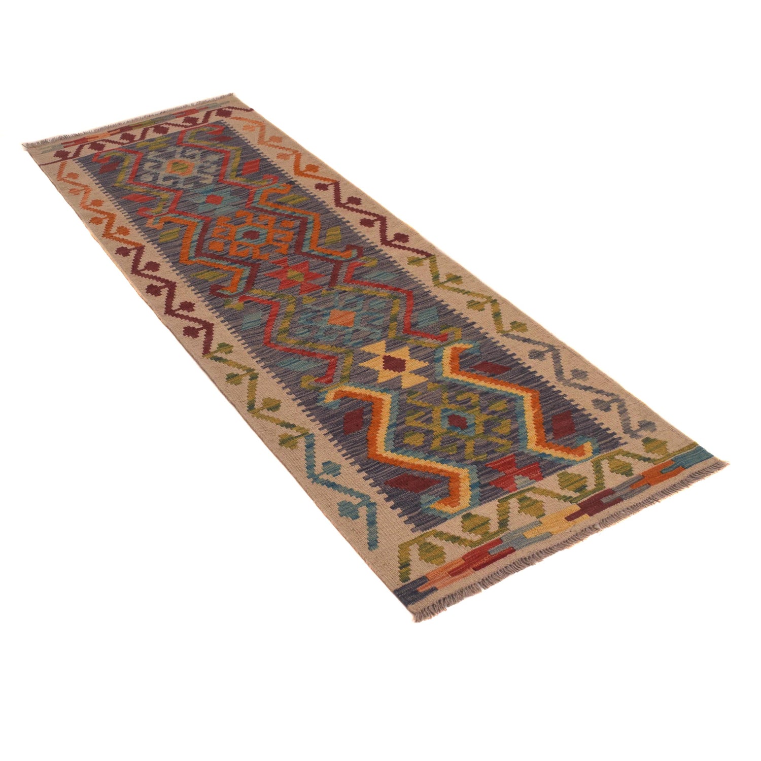 Vegetable Kilim Runner 2' 1" x 6' 5" (ft)- No. W34846