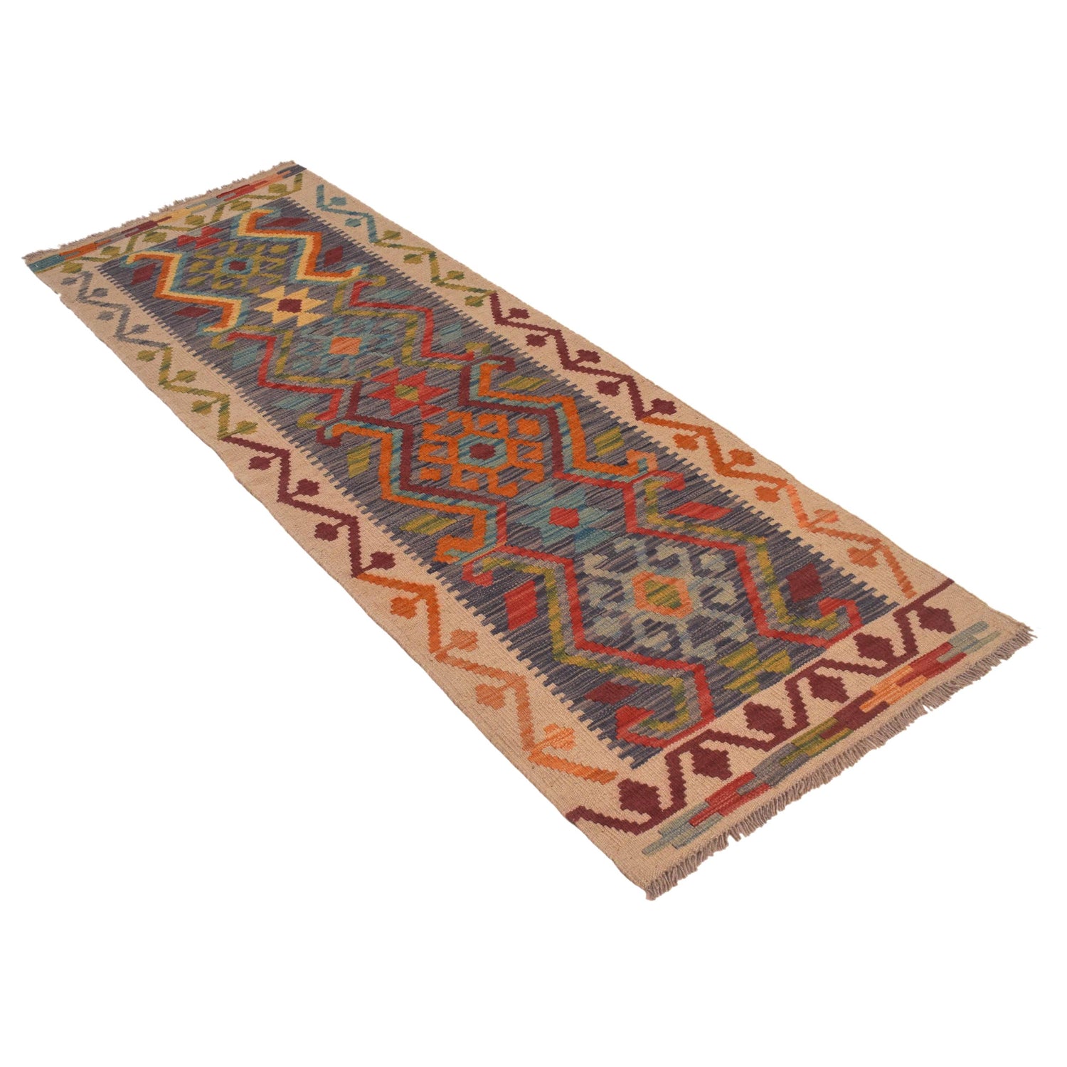 Vegetable Kilim Runner 2' 1" x 6' 5" (ft)- No. W34846