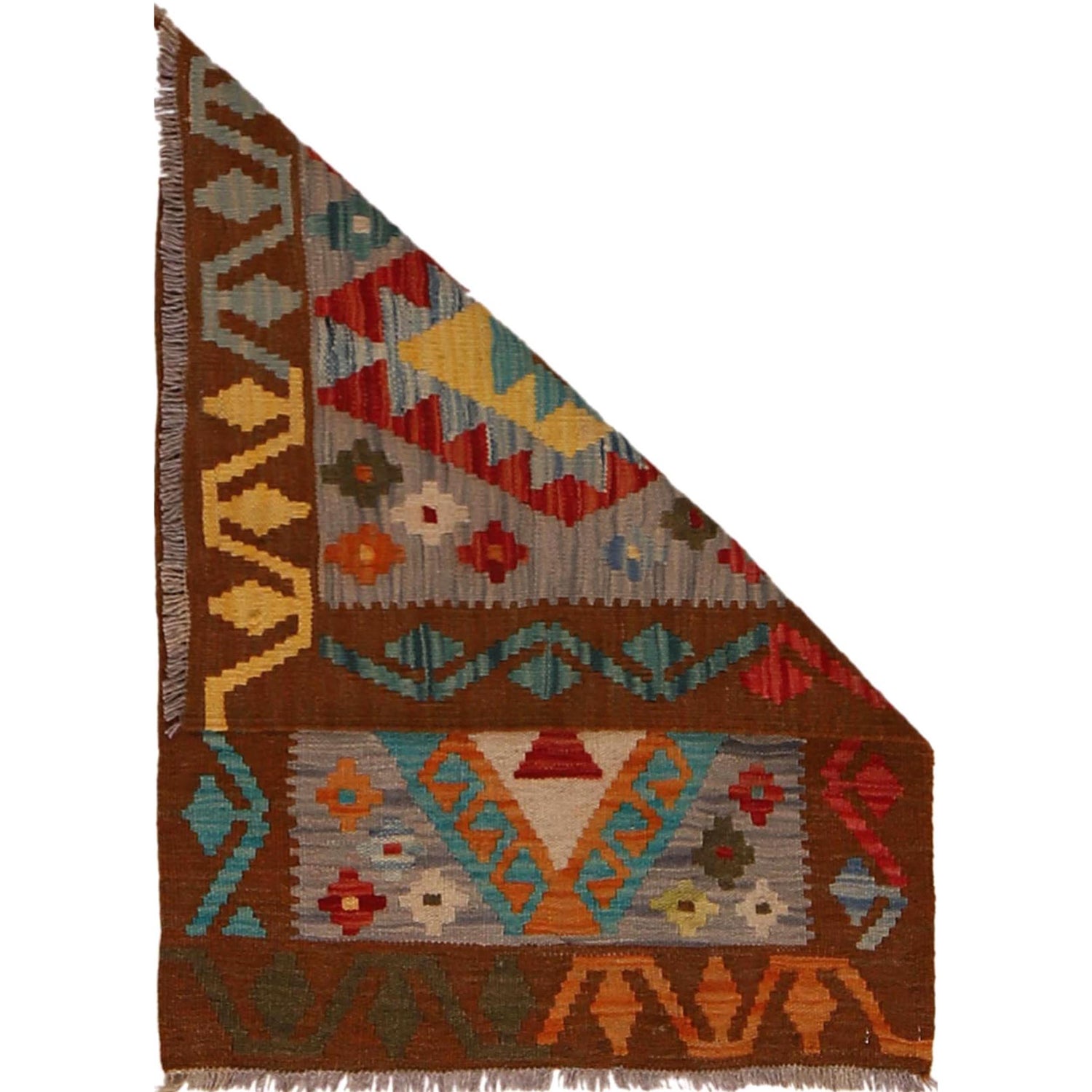Handmade Vegetable Kilim 2' 1" x 2' 11" (ft) - No. W34858