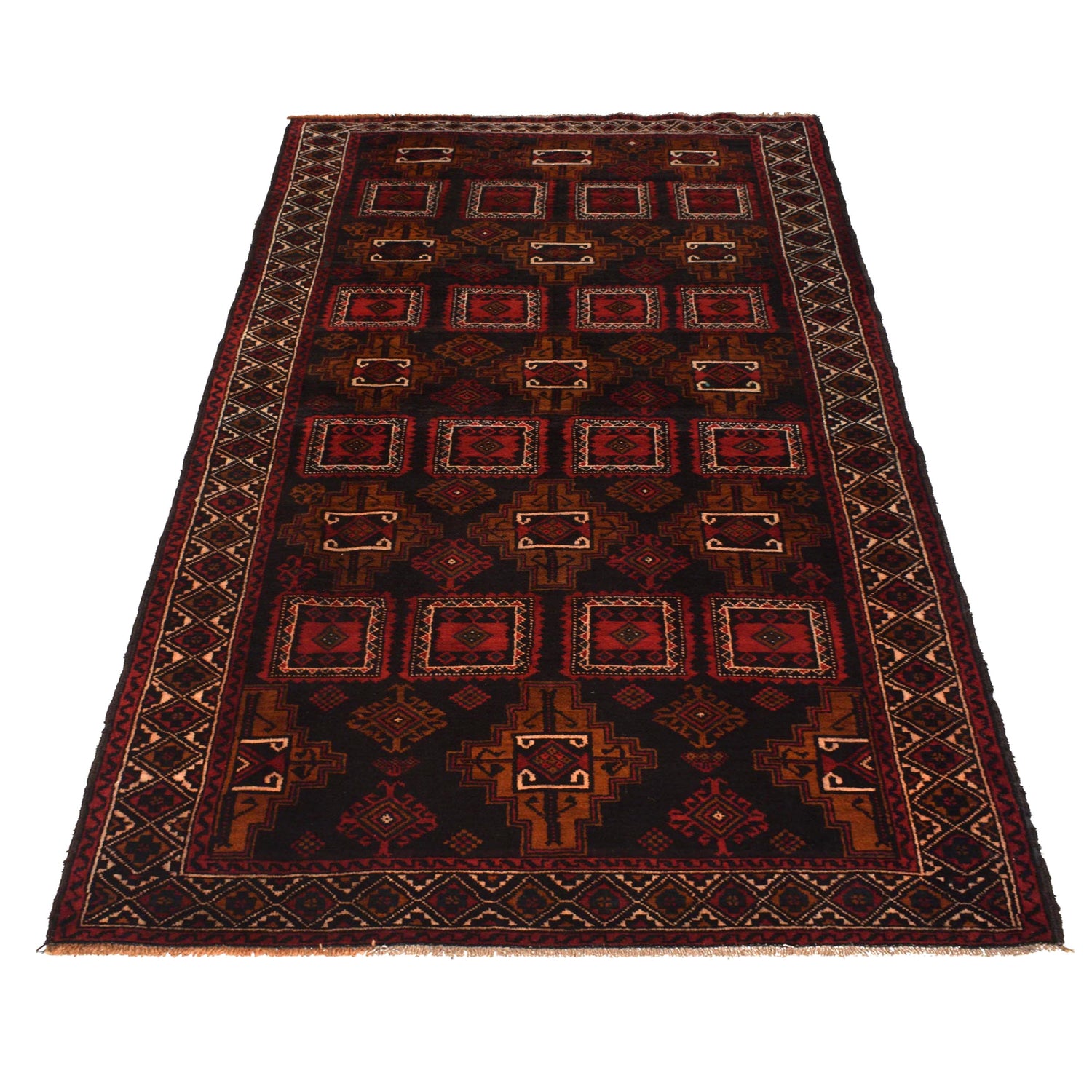 Traditional Baloch Rug 4' 1" x 9' 4" (ft) - No. W35443