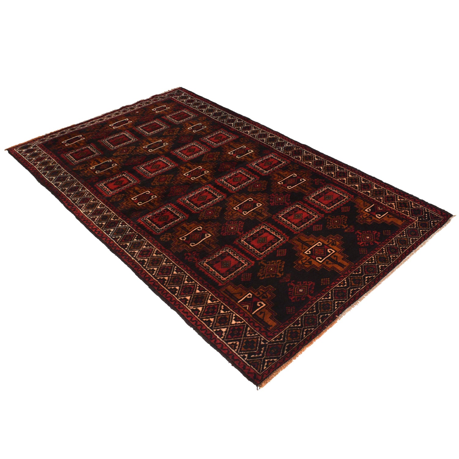 Traditional Baloch Rug 4' 1" x 9' 4" (ft) - No. W35443