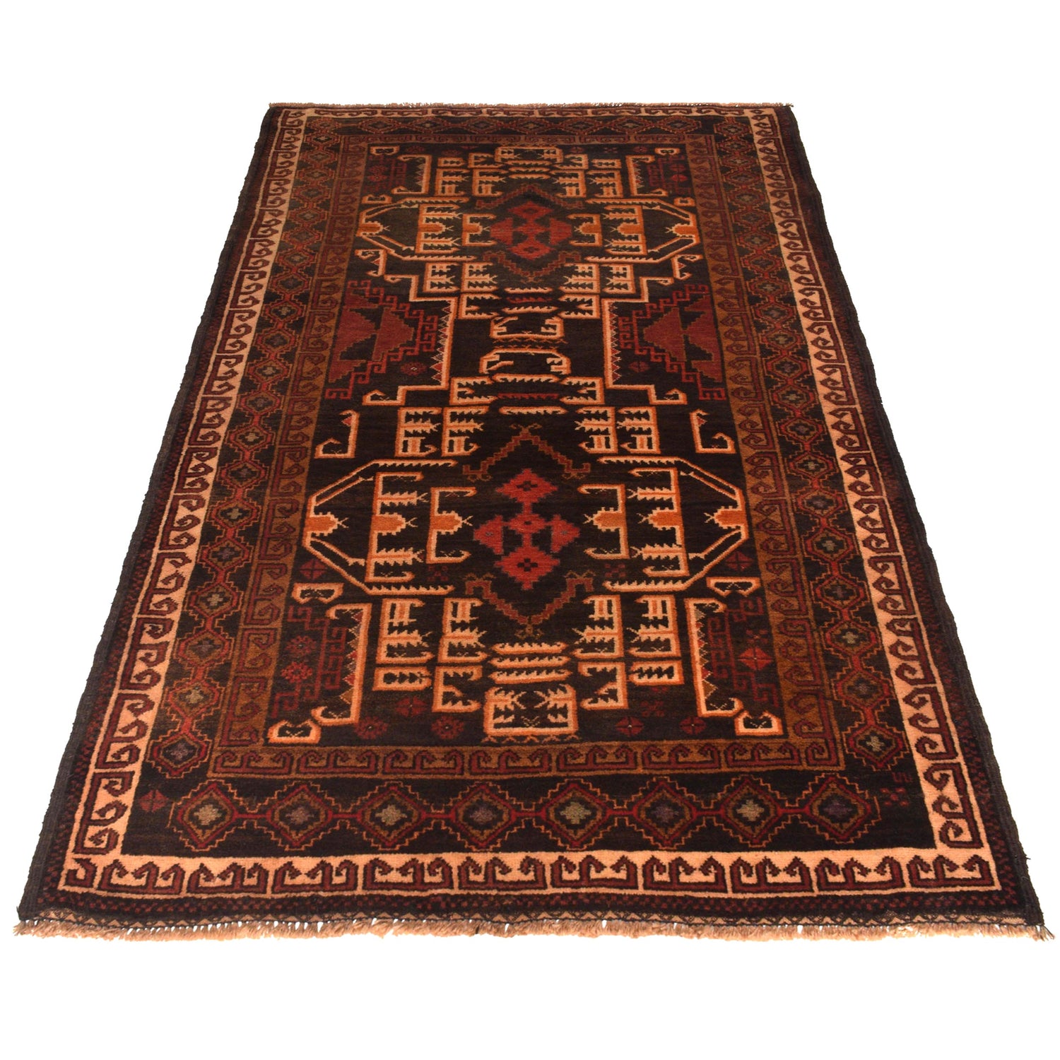 Multi Color Baluchi Rug 3' 8" x 6' 2" (ft) - No. W35445