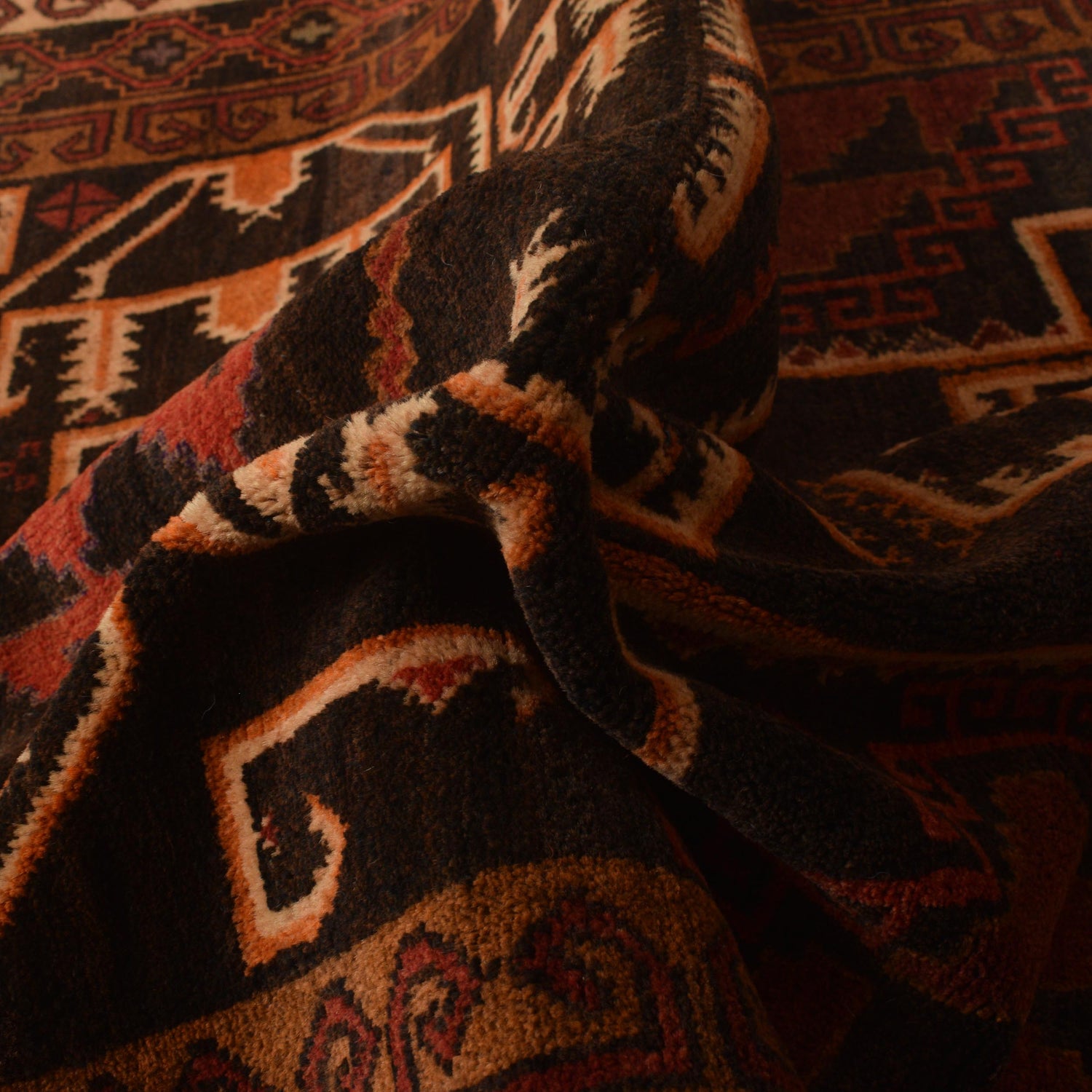 Multi Color Baluchi Rug 3' 8" x 6' 2" (ft) - No. W35445