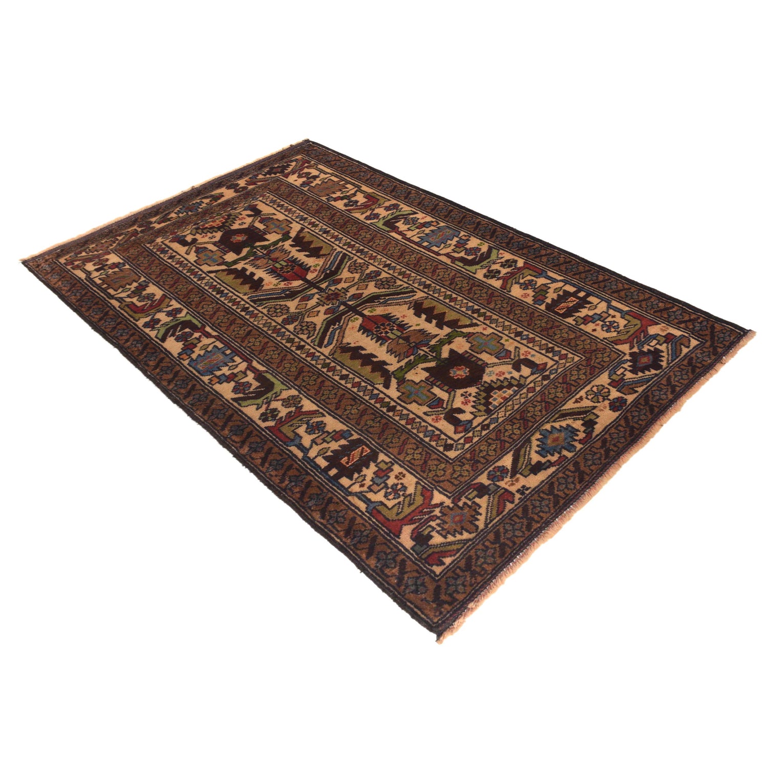 Traditional Baloch Rug 3' 0" x 5' 2" (ft) -No W35453