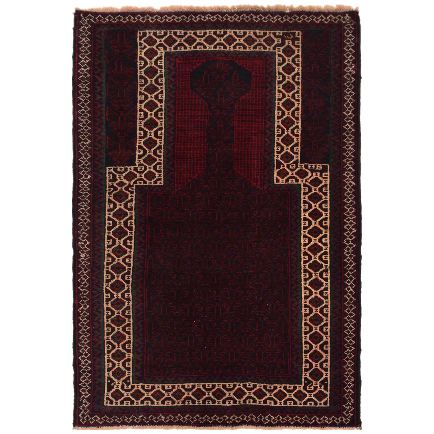 Islamic Prayer Rug 2' 9" x 4' 5" (ft) - No. W35456