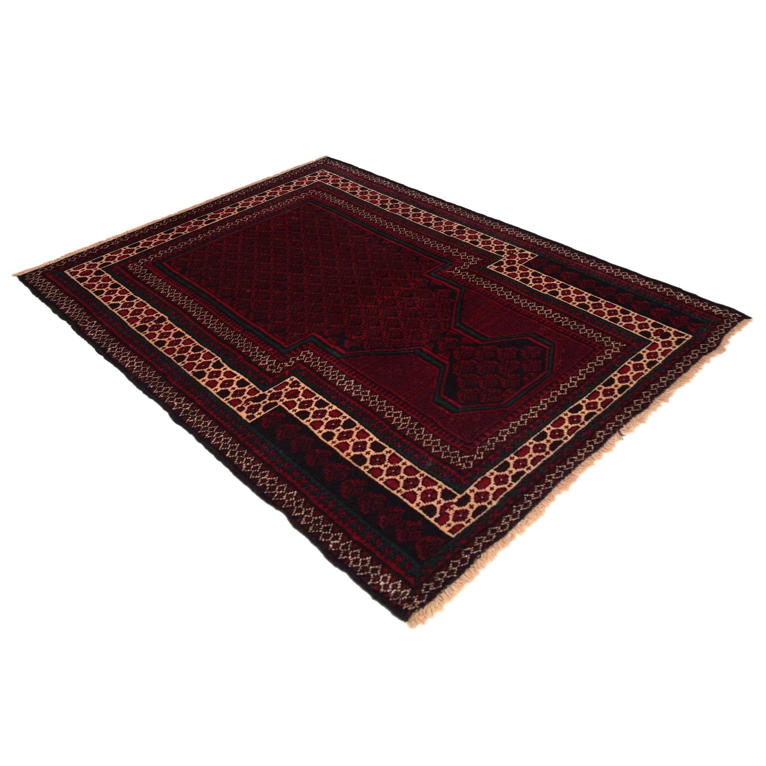 Red Color Prayer Rug 2' 11" x 4' 7" (ft) - No. W35458