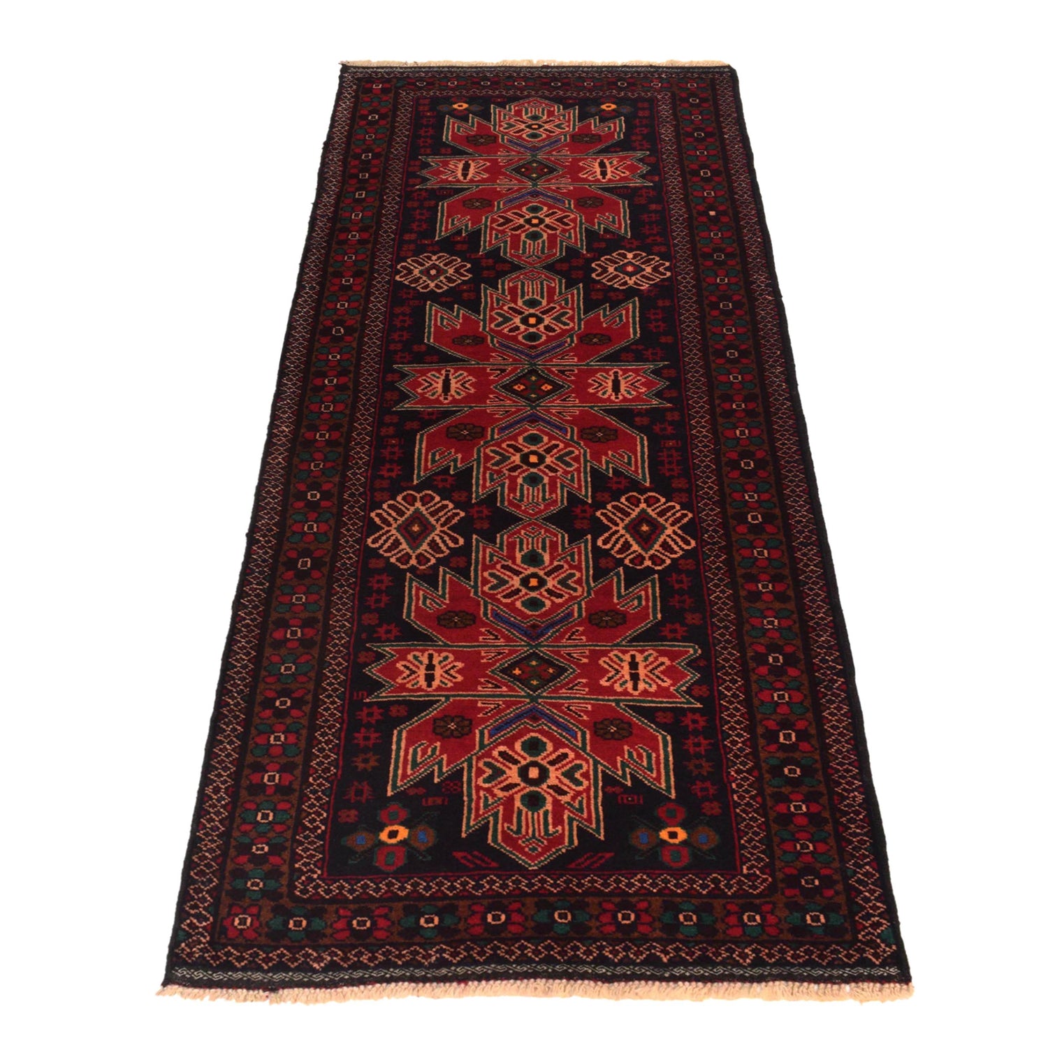 Traditional Baloch Runner 2' 8" x 6' 8" (ft) - No. W35460