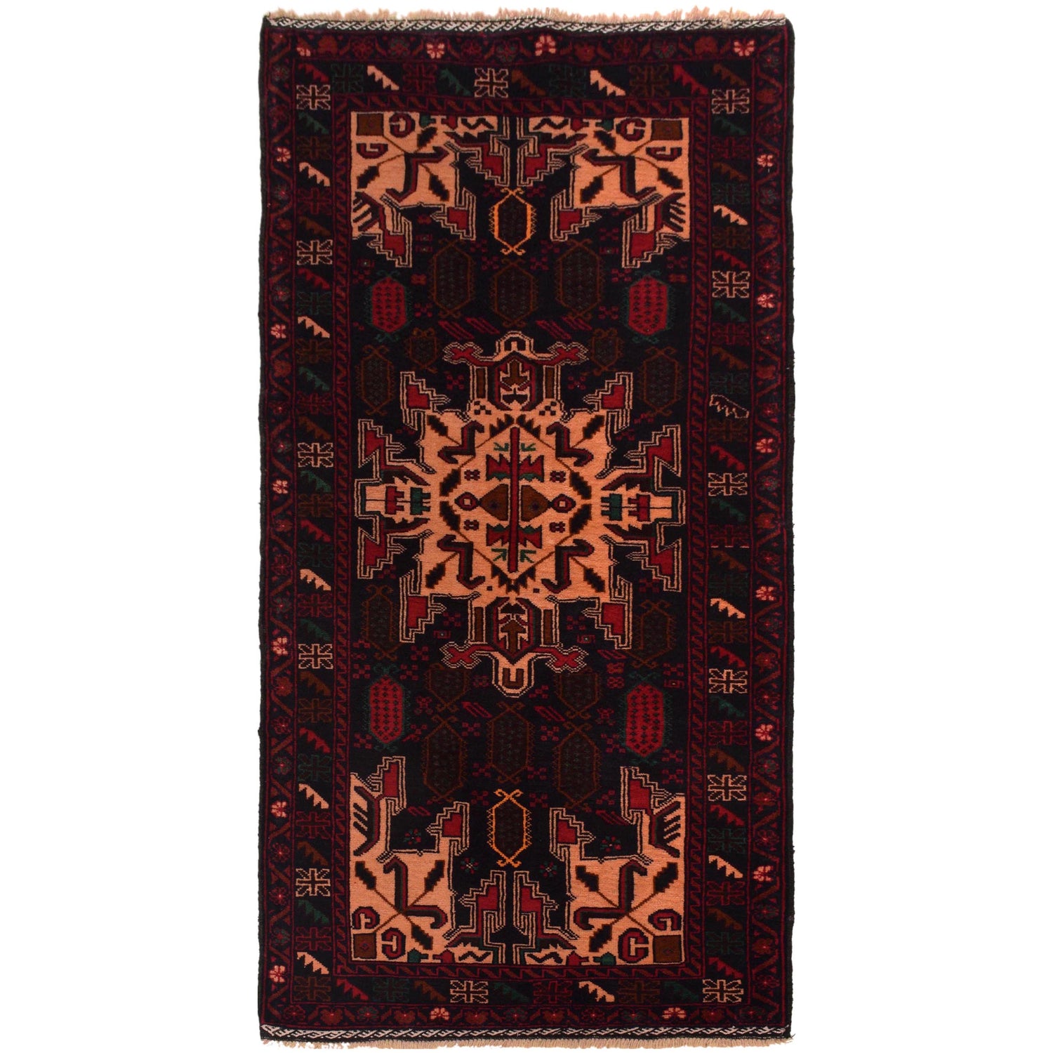Multi Color Baluchi Runner 2' 11" x 6' 5" (ft) - No. W35461