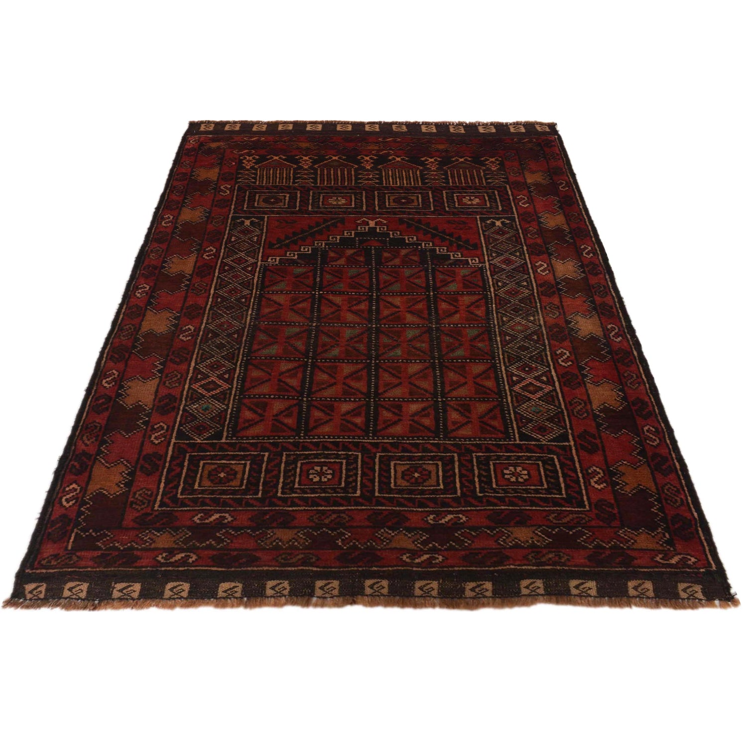 Handmade Prayer Rug 3' 1" x 4' 8" (ft) - No. W35519