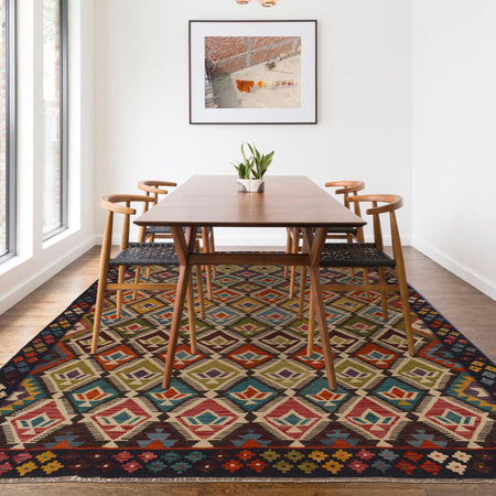 Handmade Vegetable Kilim 6' 8" x 10' 0" (ft) - No. W35525