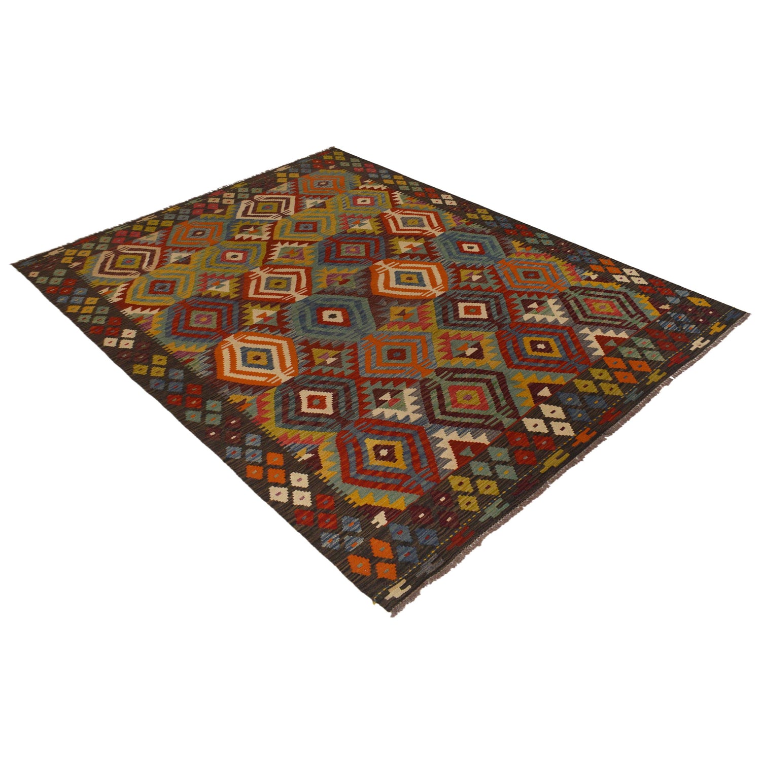 Handmade Vegetable Kilim 5' 8" x 8' 0" (ft) - No. W35526