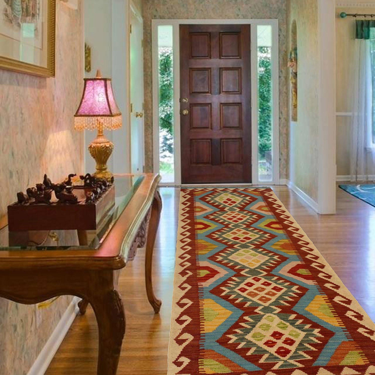 Vegetable Kelim Runner 2' 1" x 6' 4" (ft)- No. W35527