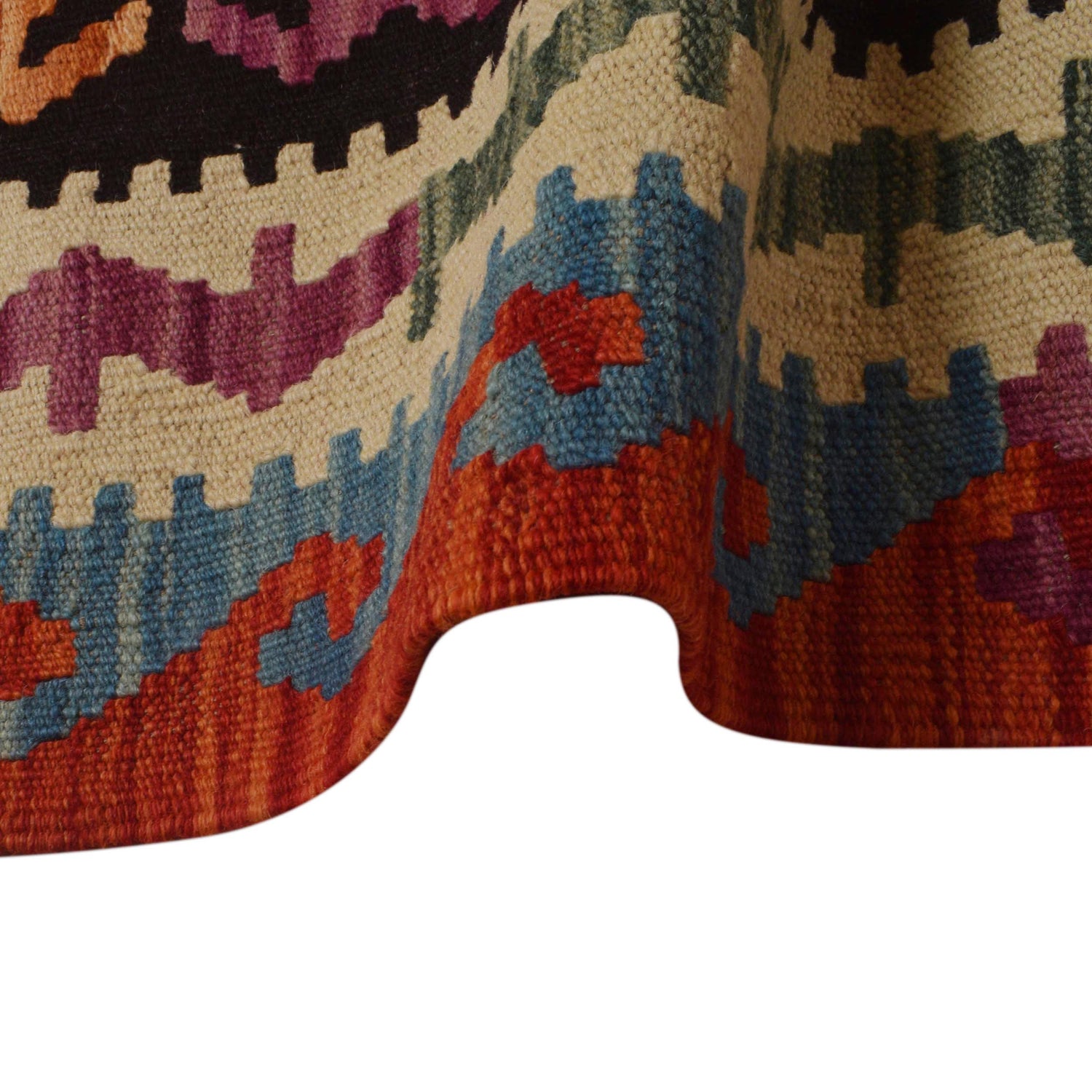 Handmade Vegetable Kelim 6' 7" x 9' 10" (ft) - No. W35528