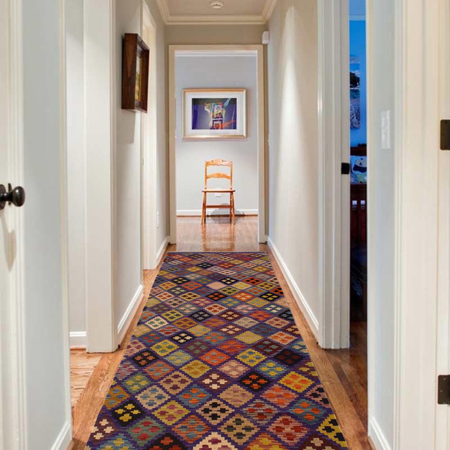 Vegetable Kilim Runner 2' 10" x 9' 9" (ft) - No. W35529