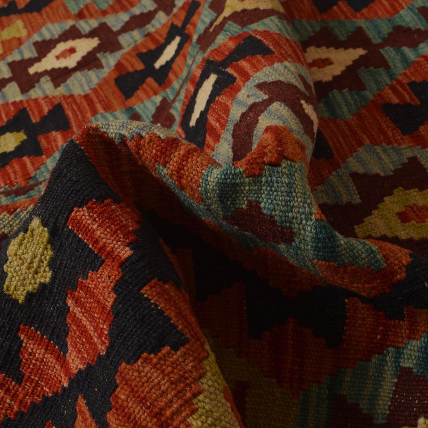 Handmade Vegetable Kelim 4' 11" x 6' 10" (ft) - No. W35531