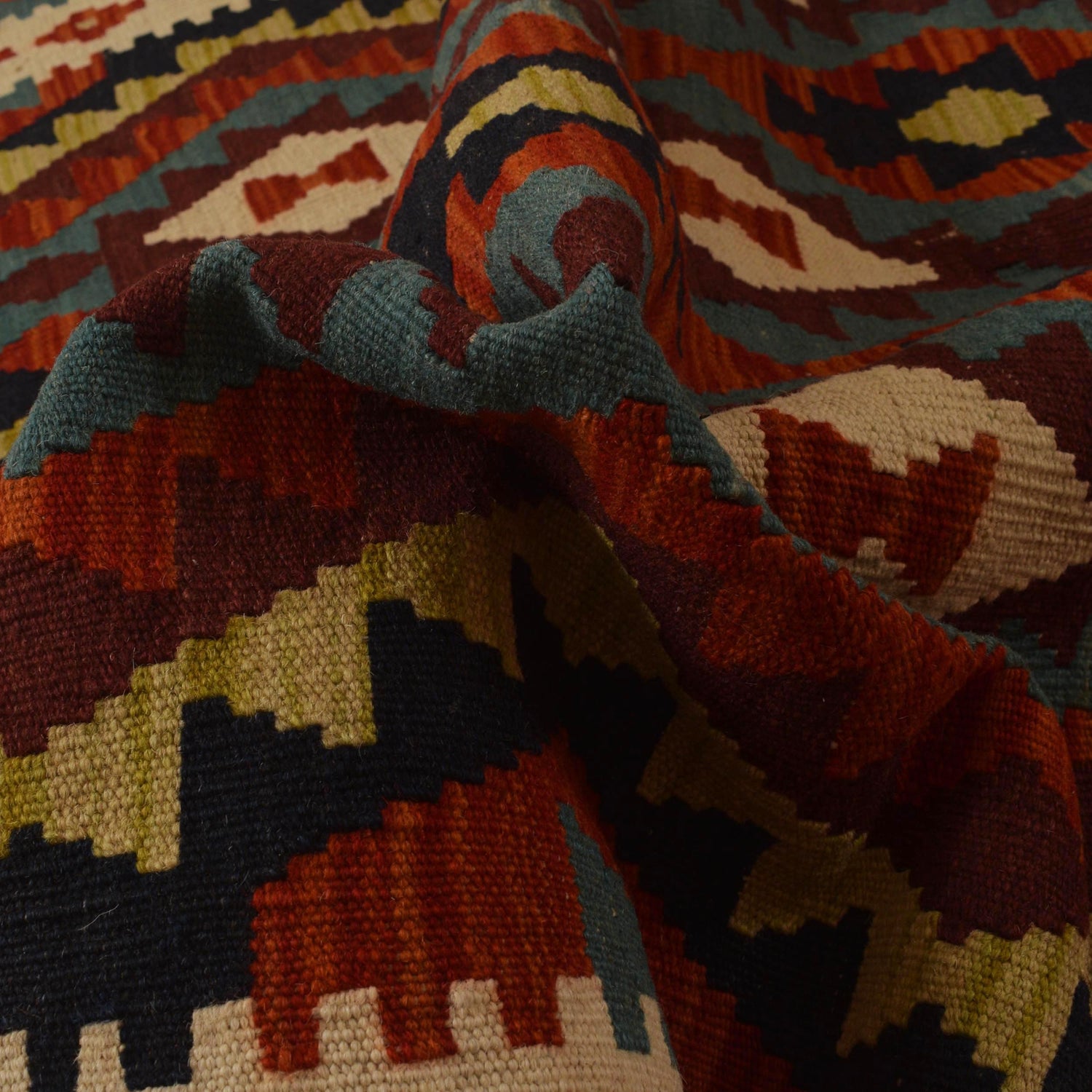 Handmade Vegetable Kilim 4' 10" x 6' 11" (ft) - No. W35533