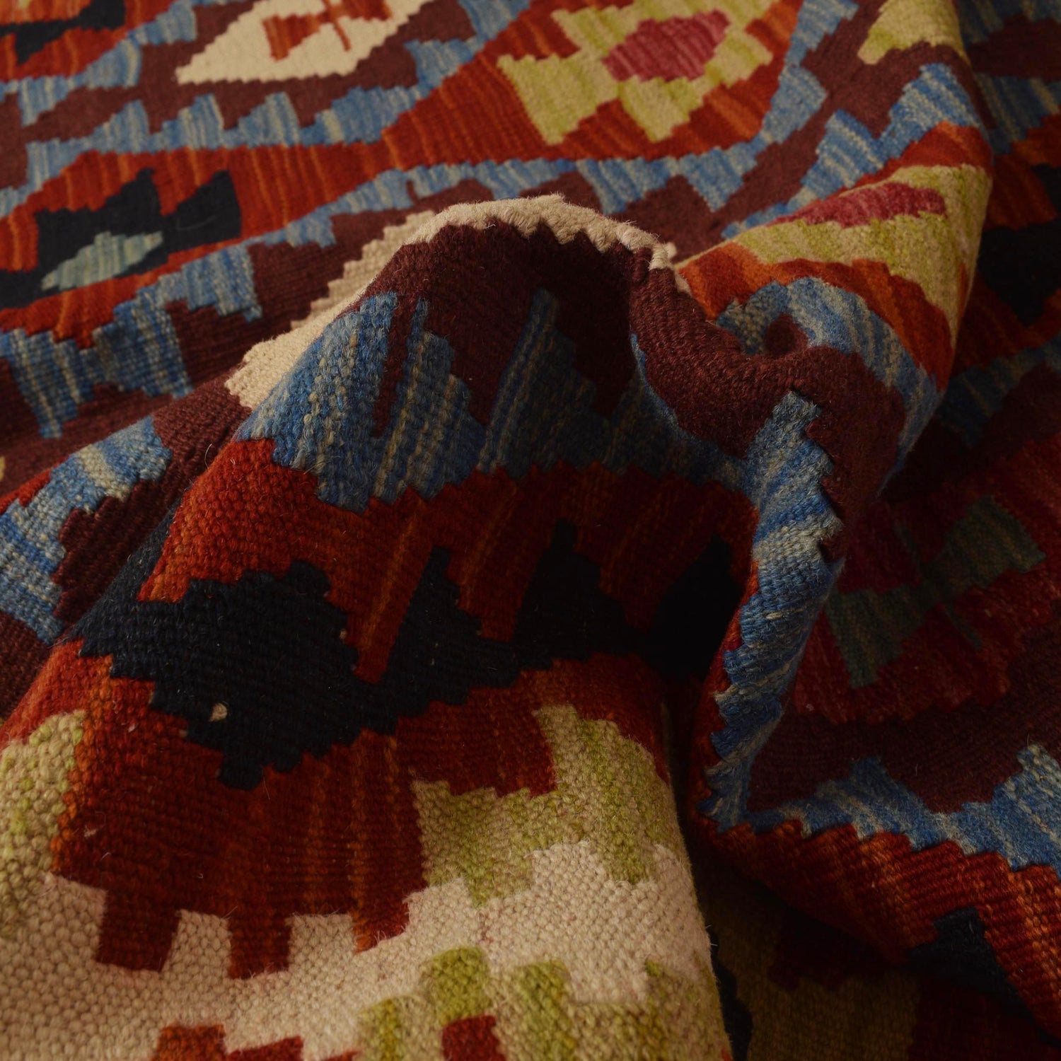 Handmade Vegetable Kelim 4' 11" x 7' 5" (ft) - No. W35534