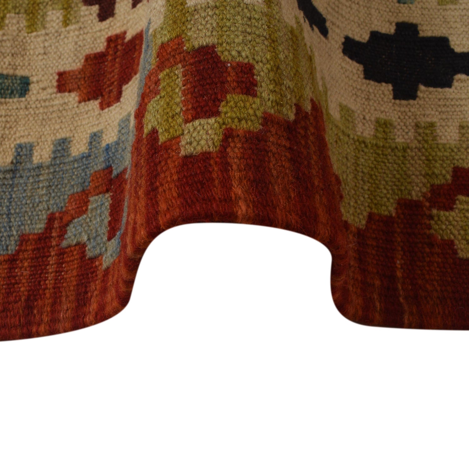 Handmade Vegetable Kilim 5' 1" x 6' 8" (ft) - No. W35535