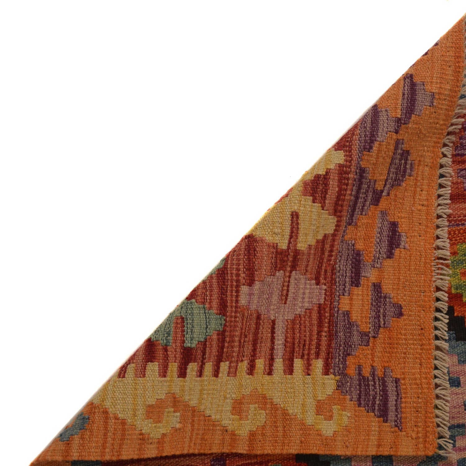 Handmade Vegetable Kelim 5' 1" x 6' 1" (ft) - No. W35536