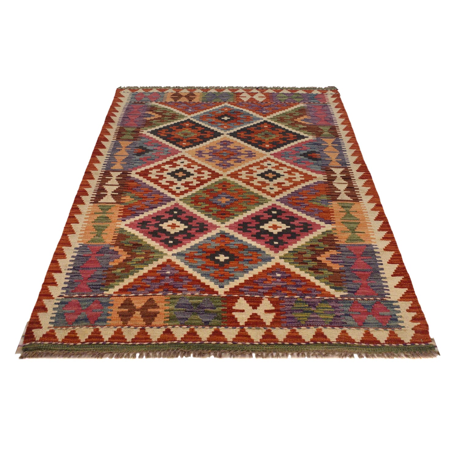 Handmade Vegetable KIlim 3' 5"  x 5' 4" (ft) - No. W35537