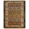 Handmade Vegetable Kilim 5' 3" x 6' 7" (ft) - No. W35540