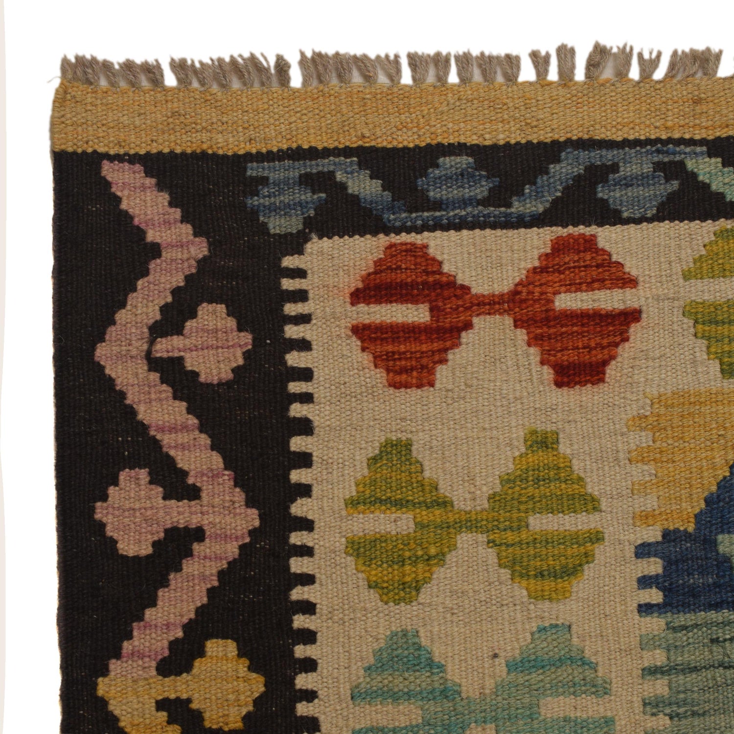 Handmade Vegetable Kilim 5' 3" x 6' 7" (ft) - No. W35540