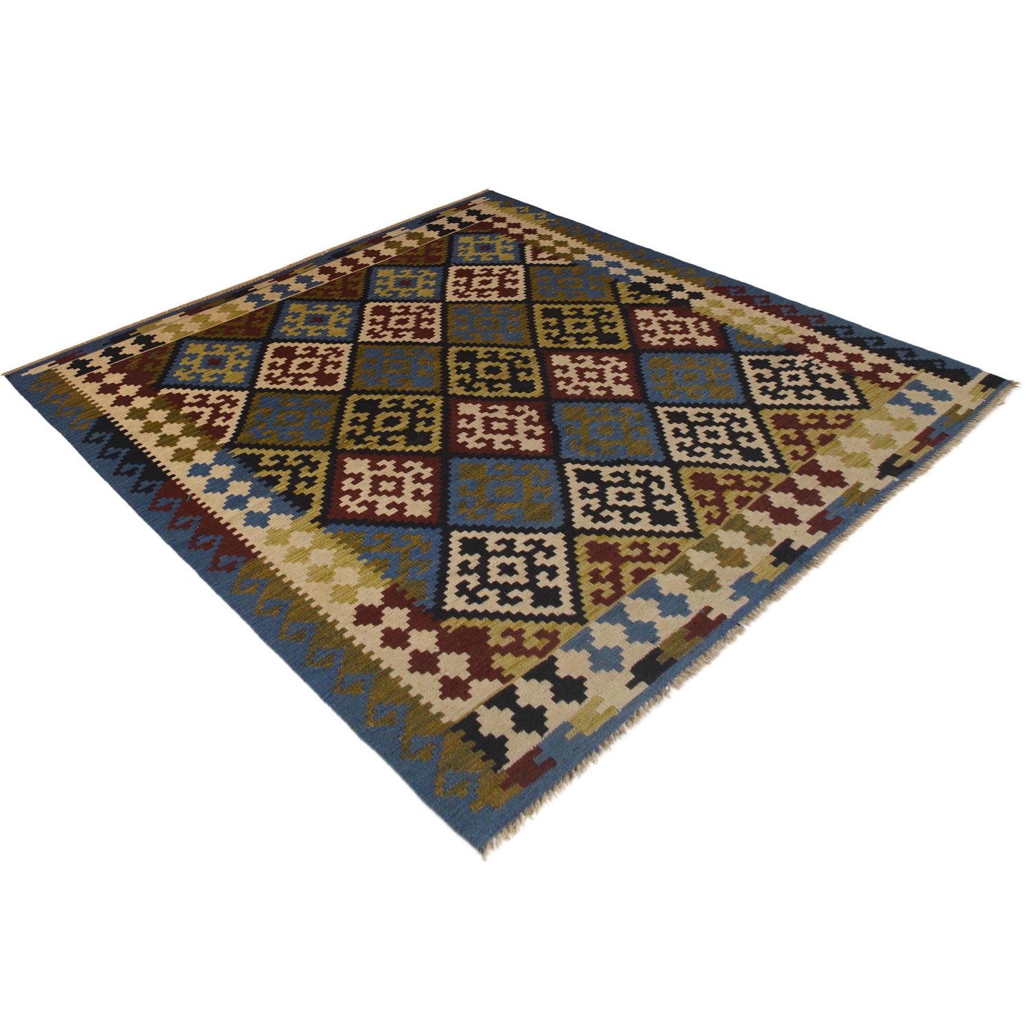 Handmade Vegetable Kelim 5' 2" x 6' 5" (ft) - No. W35541