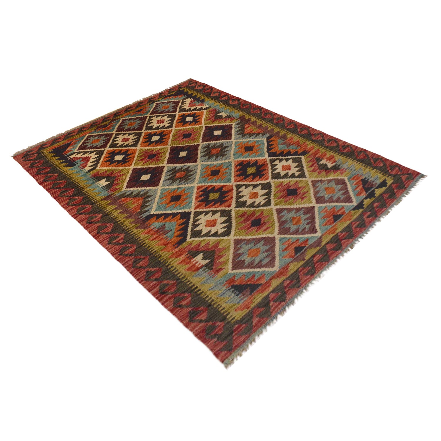Handmade Vegetable Kilim 3' 4"  x 5' 0" (ft) - No. W35542