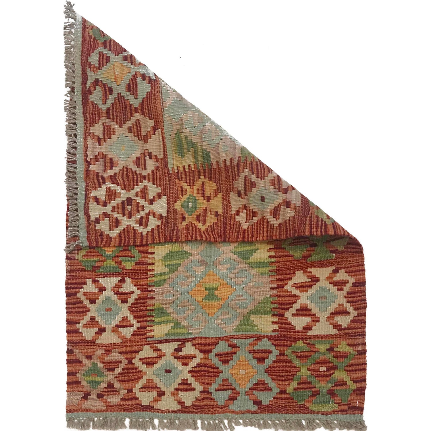Handmade Vegetable Kilim 1' 9" x 2' 10" (ft) - No. W35546