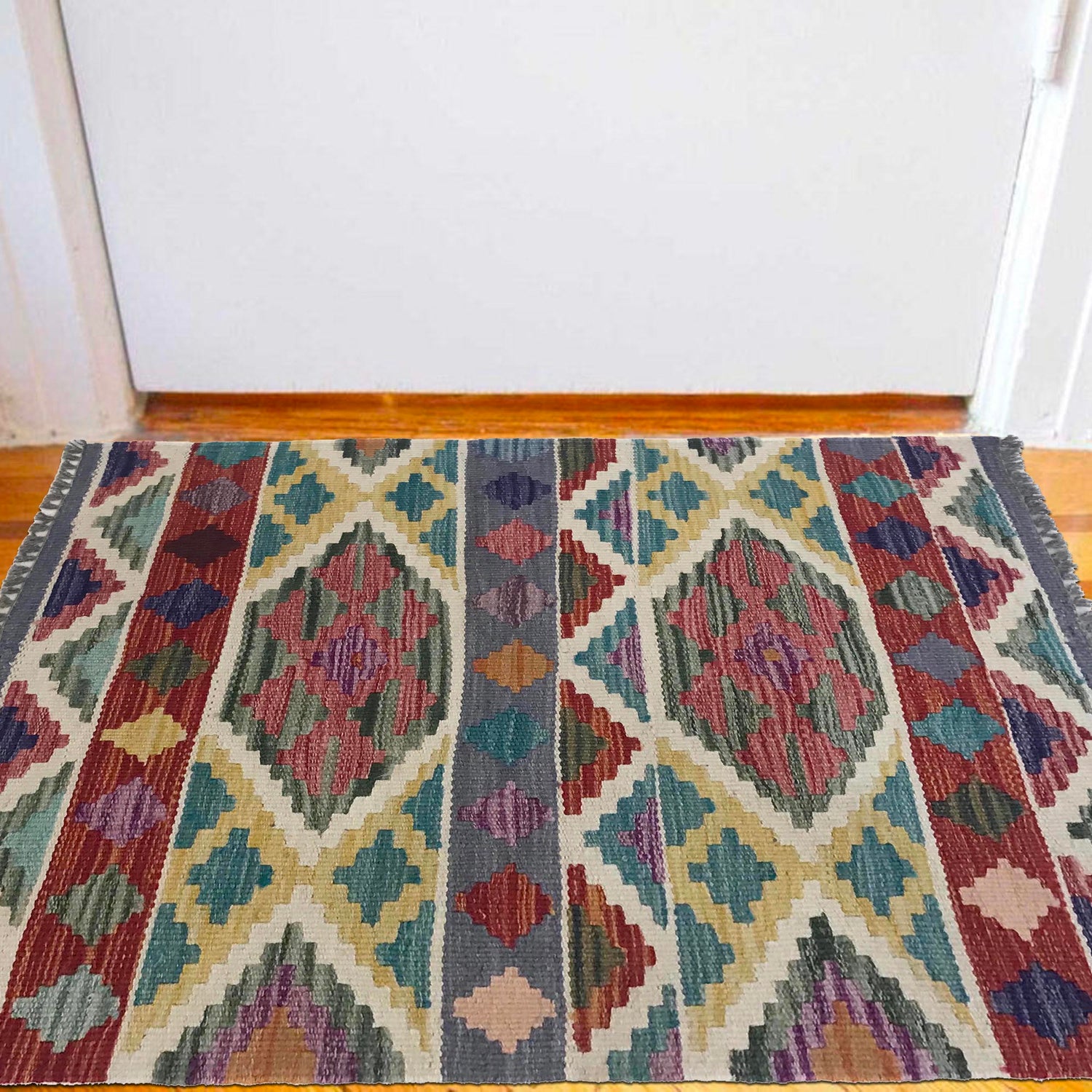 Handmade Vegetable Kelim 2' 1" x 3' 0" (ft) - No. W35551