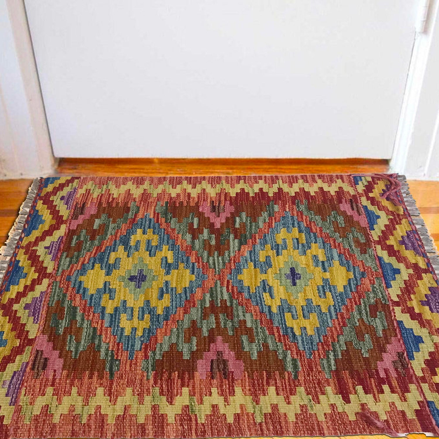 Handmade Vegetable Kilim 2' 1" x 2' 10" (ft) - No. W35557