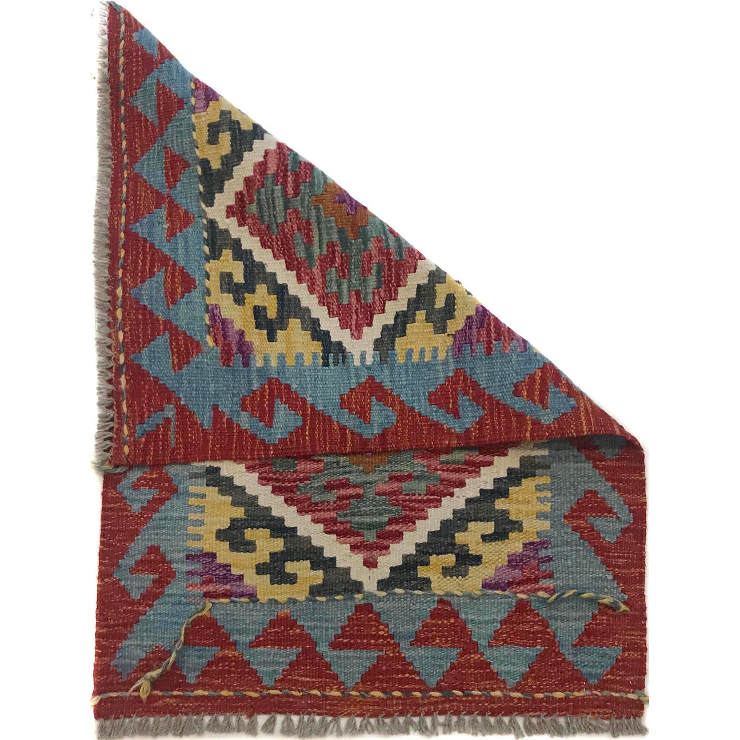 Handmade Vegetable Kilim 1' 12" x 2' 11" (ft) - No. W35559