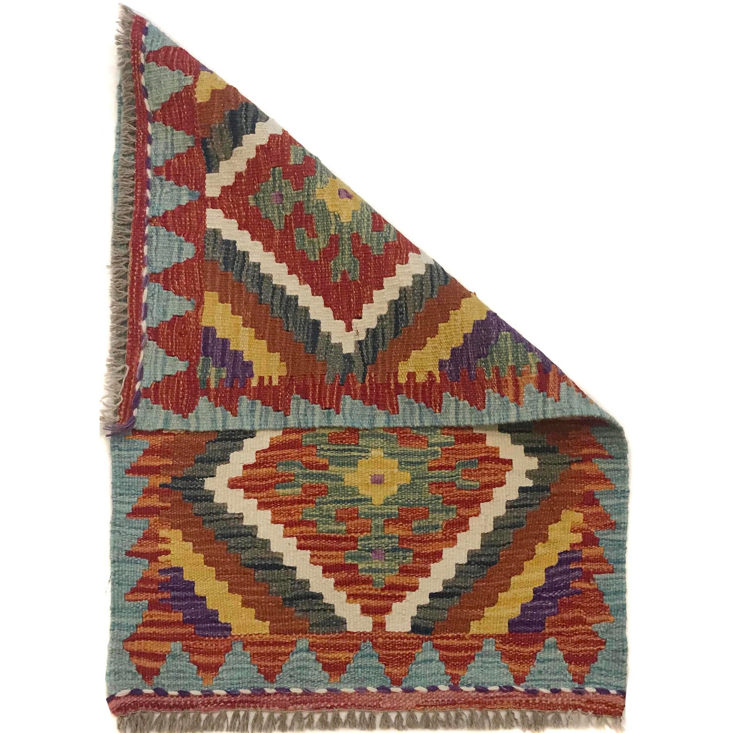 Handmade Vegetable Kelim 1' 11" x 2' 11" (ft) - No. W35560