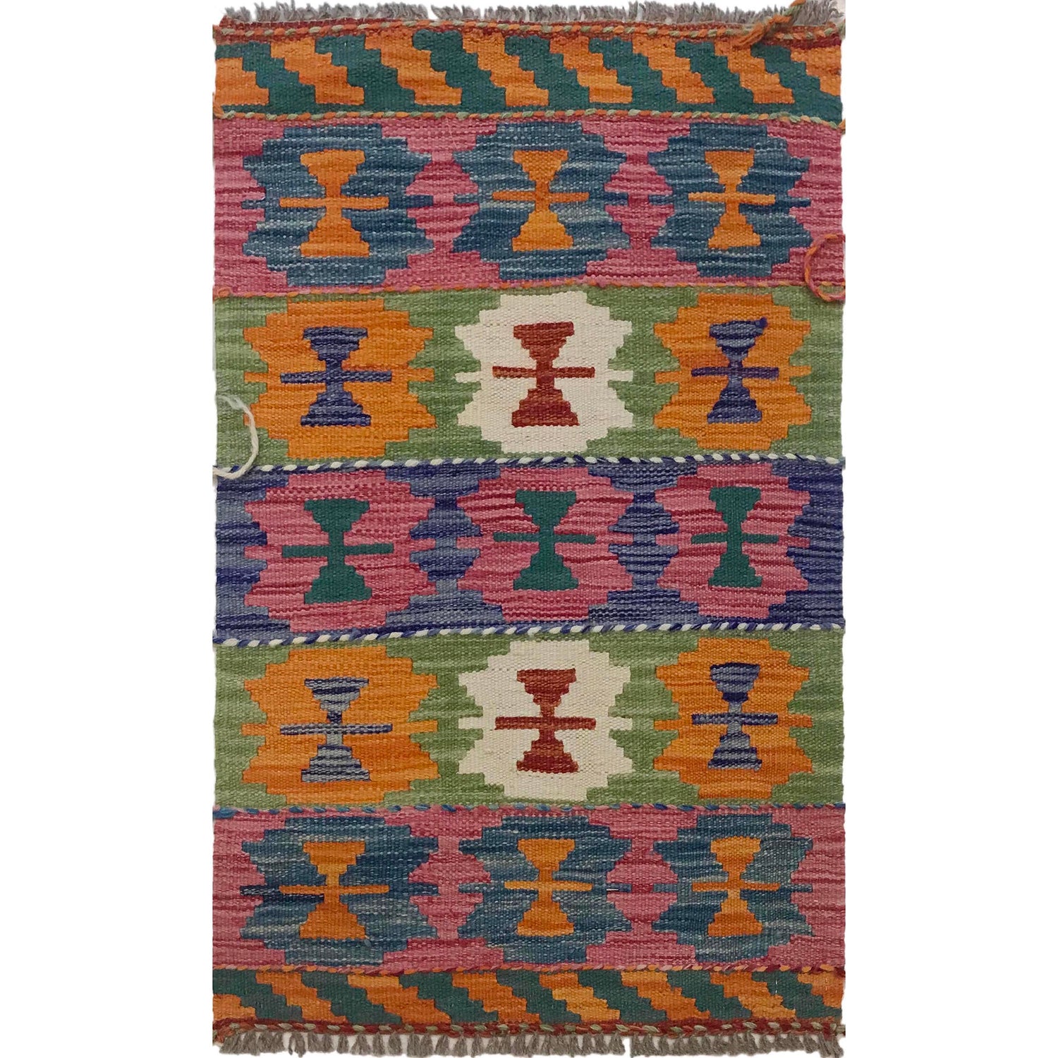 Handmade Vegetable Kelim 1' 10" x 2' 10" (ft) - No. W35568