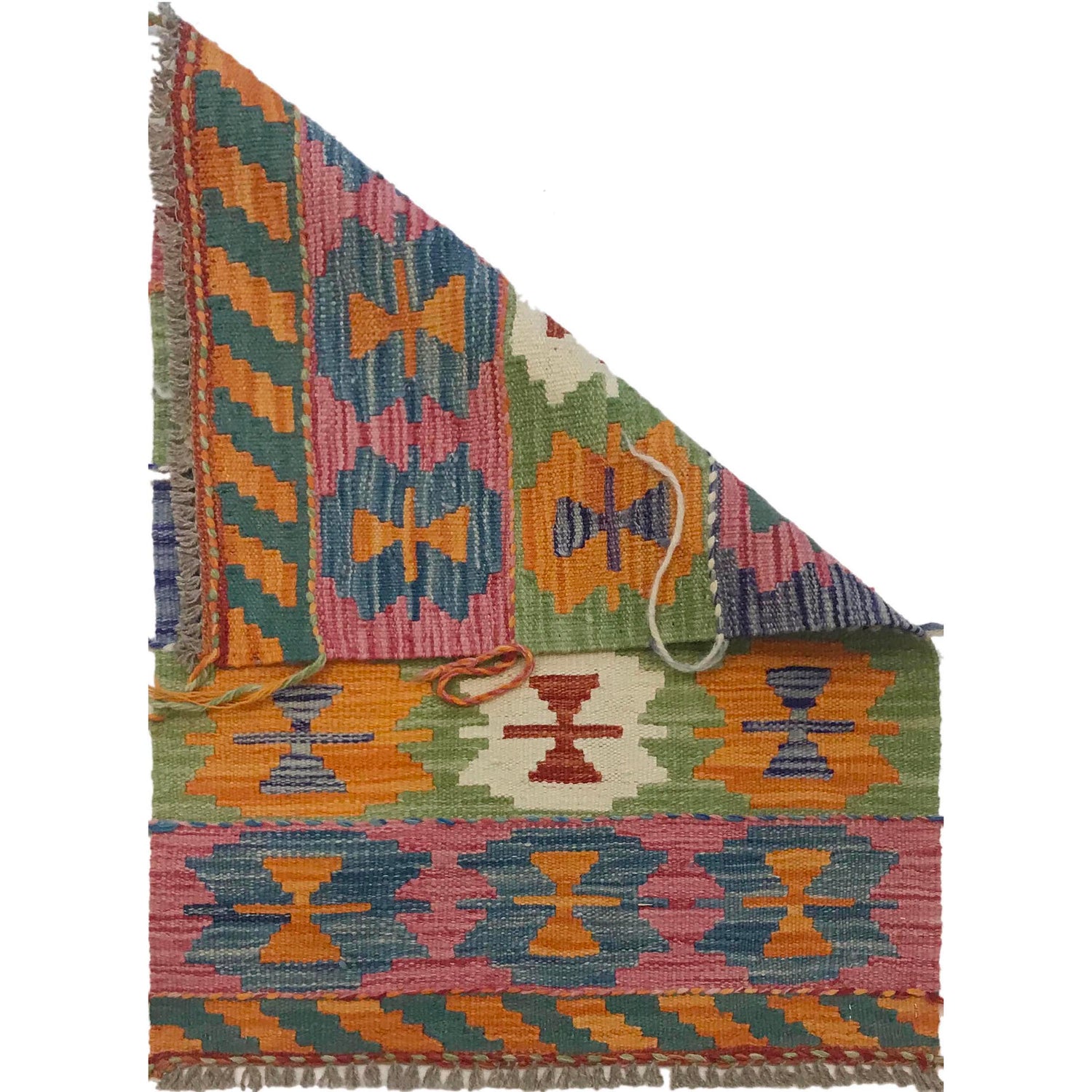 Handmade Vegetable Kelim 1' 10" x 2' 10" (ft) - No. W35568