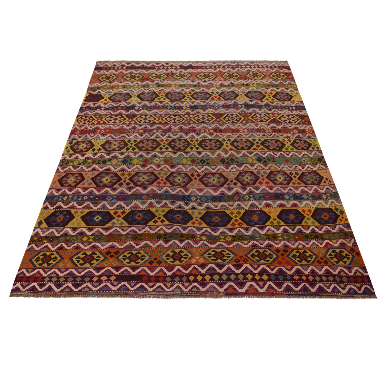 Handmade Vegetable Kilim 9' 9" x 13' 3" (ft) - No. W35579