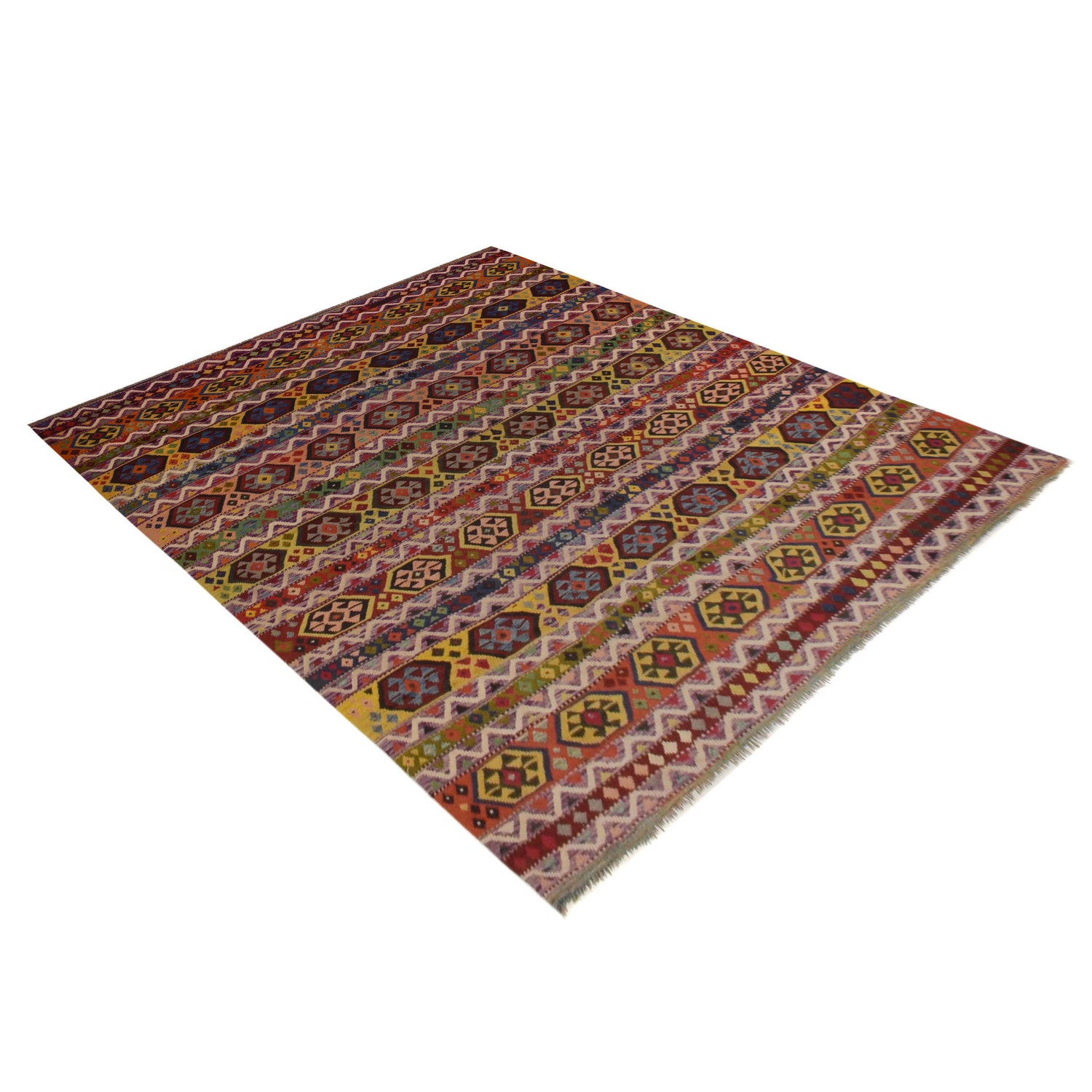 Handmade Vegetable Kilim 9' 9" x 13' 3" (ft) - No. W35579